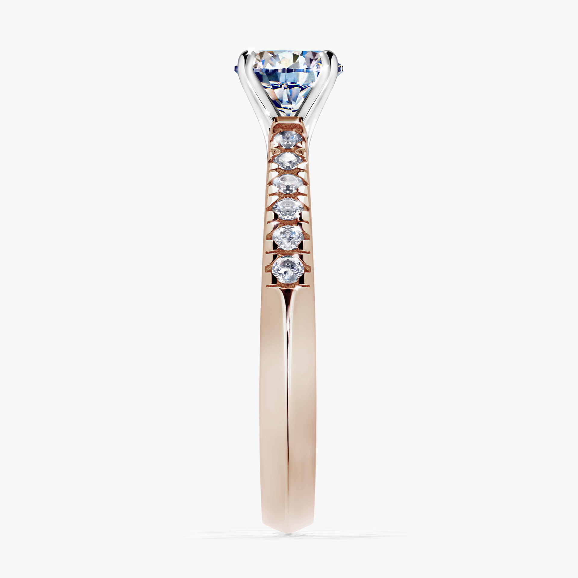 Pierścionek zaręczynowy My Sunshine z różowego złota z diamentem laboratoryjnym 0,64ct