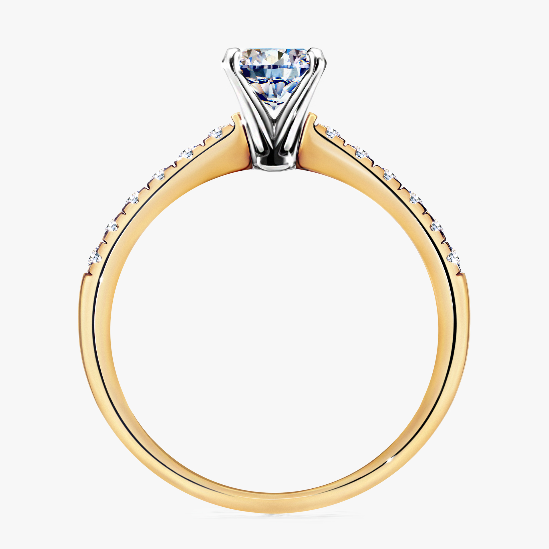 Pierścionek zaręczynowy My Sunshine z żółtego złota z diamentem naturalnym 1,00ct