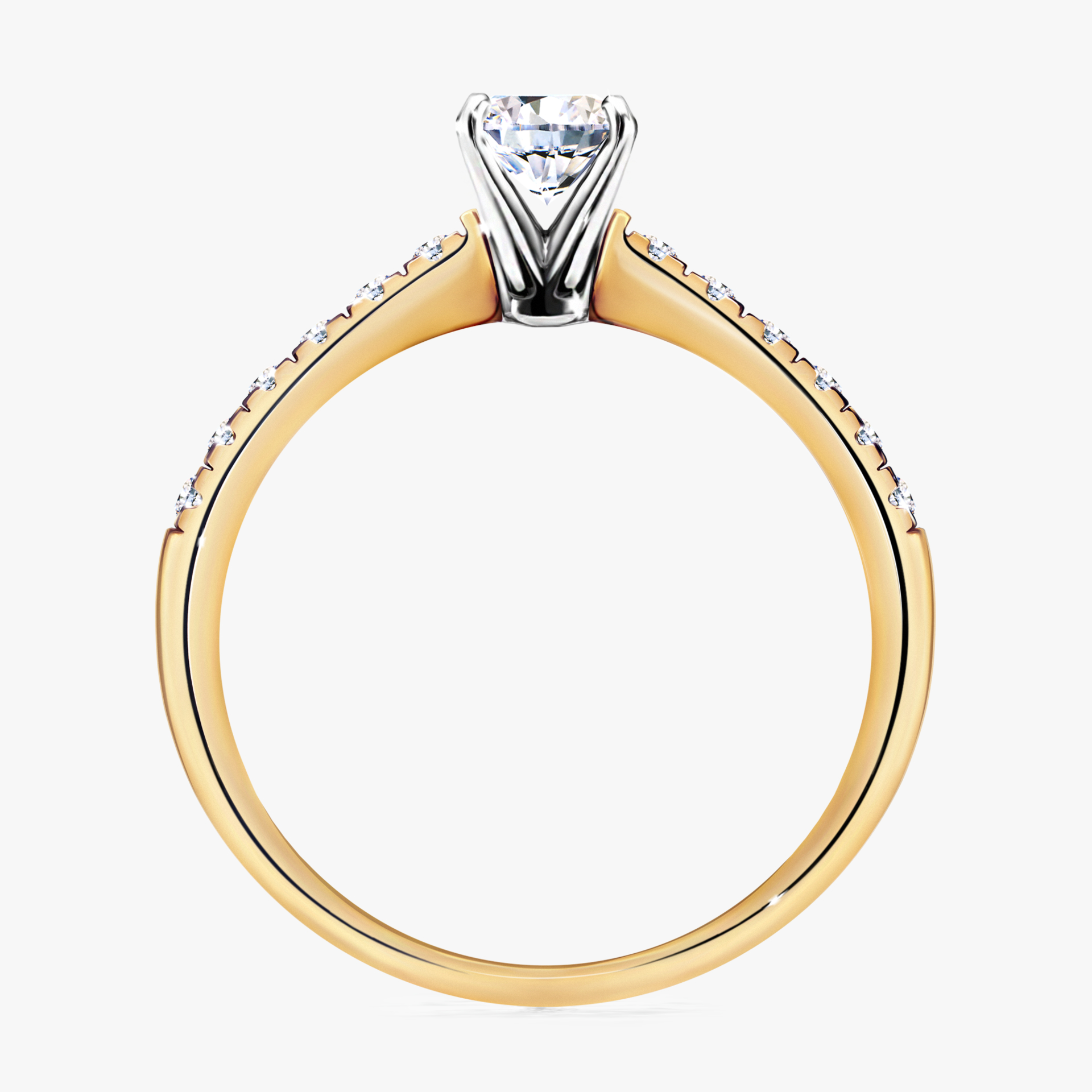 Pierścionek zaręczynowy My Sunshine z żółtego złota z diamentem laboratoryjnym 0,64ct