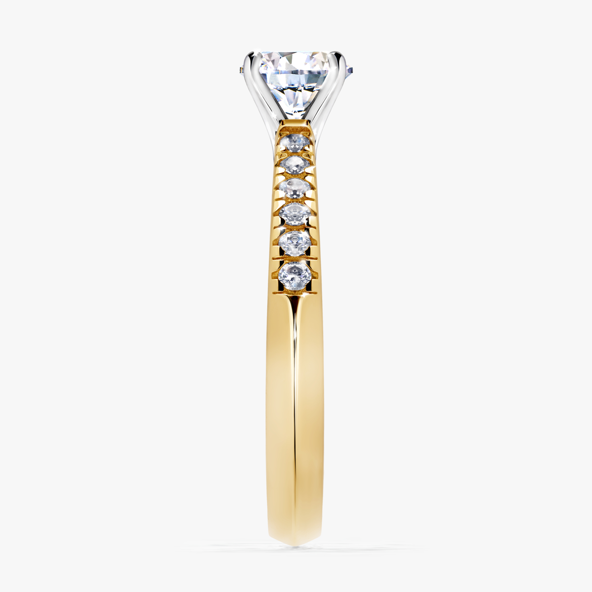 Pierścionek zaręczynowy My Sunshine z żółtego złota z diamentem laboratoryjnym 0,64ct