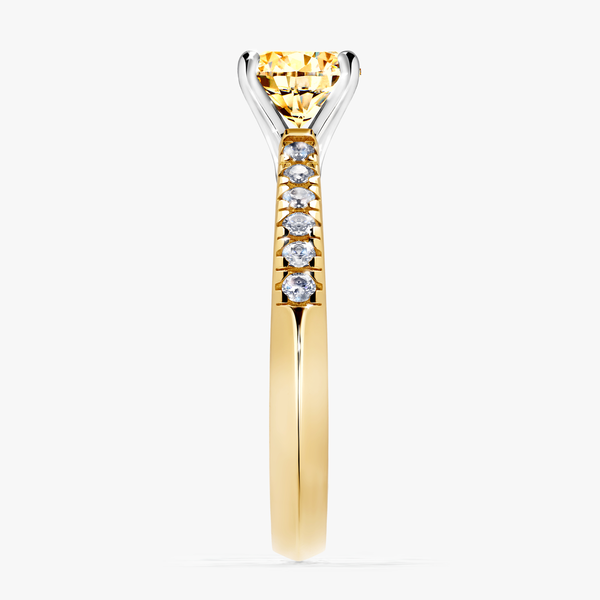Pierścionek zaręczynowy My Sunshine z żółtego złota z żółtym diamentem 1,00ct