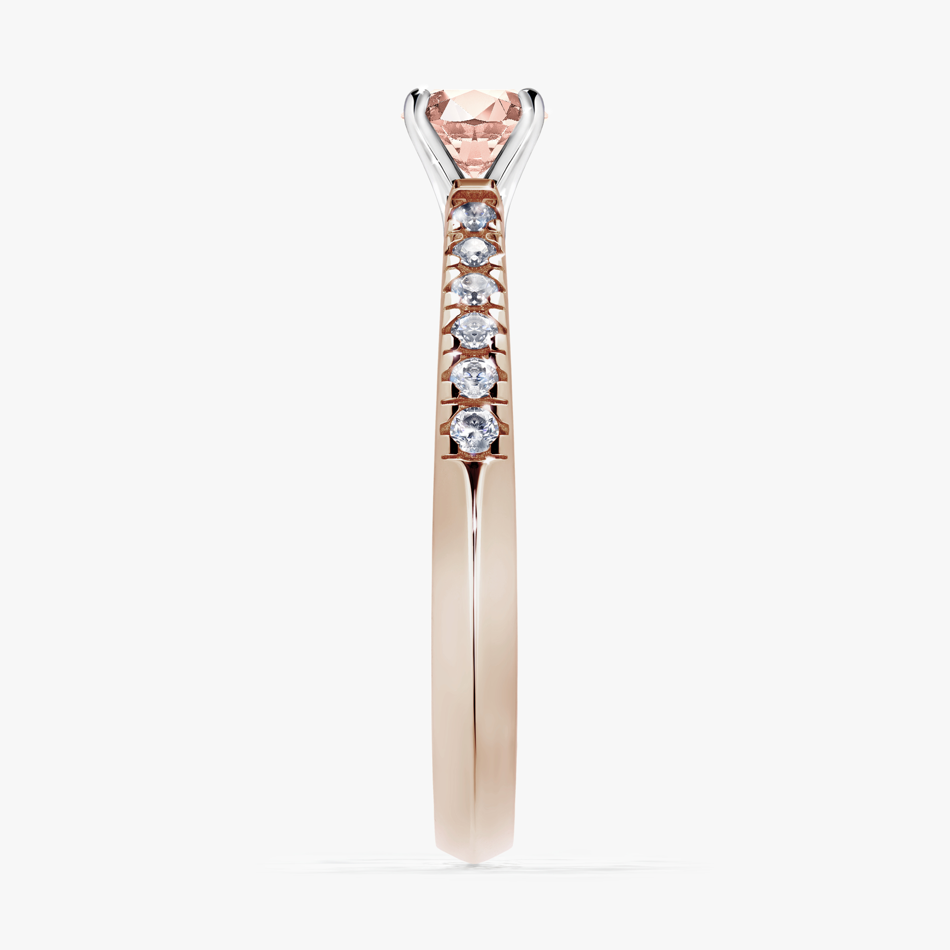 Pierścionek zaręczynowy My Sunshine z różowego złota z morganitem 0,39ct
