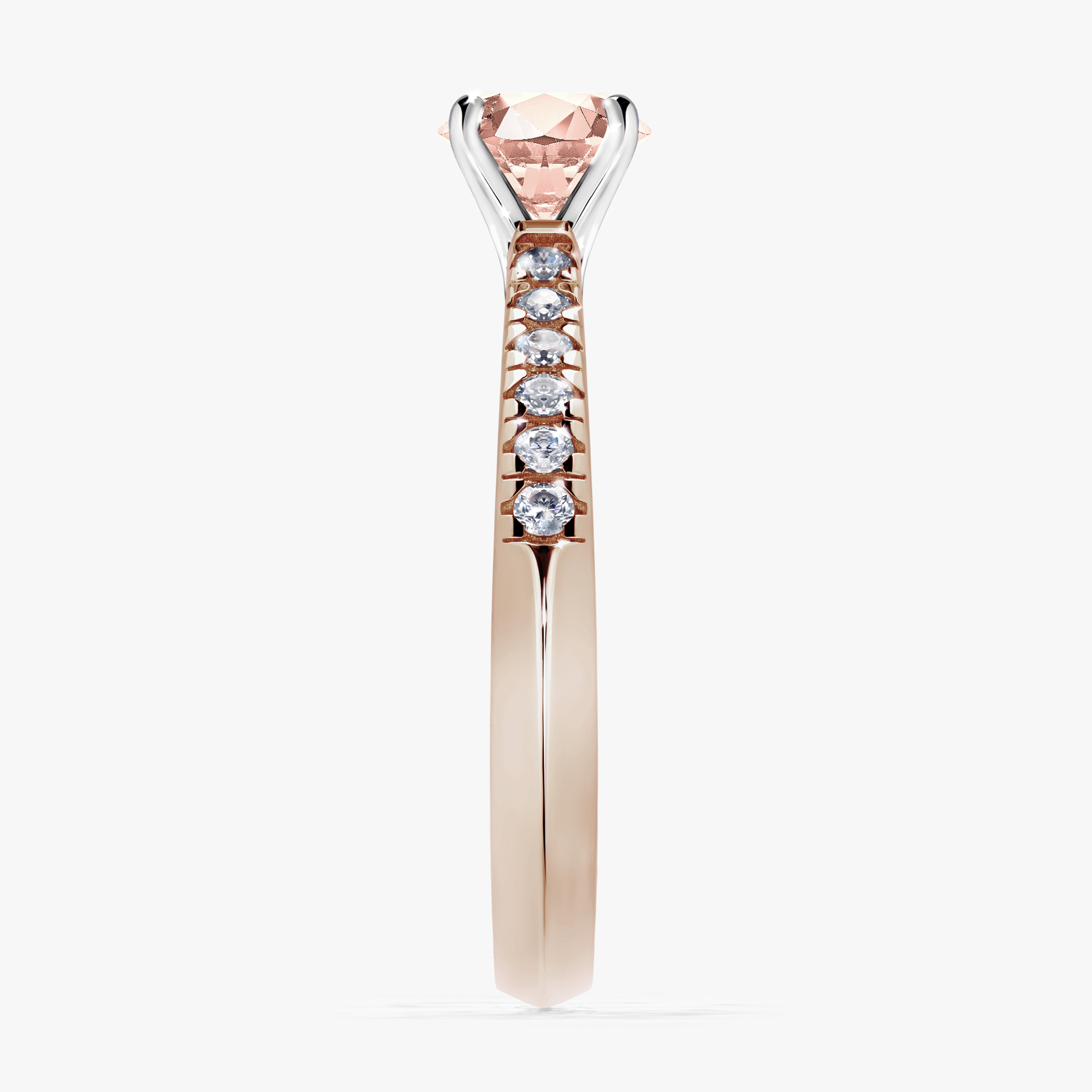 Pierścionek zaręczynowy My Sunshine z różowego złota z morganitem 0,64ct