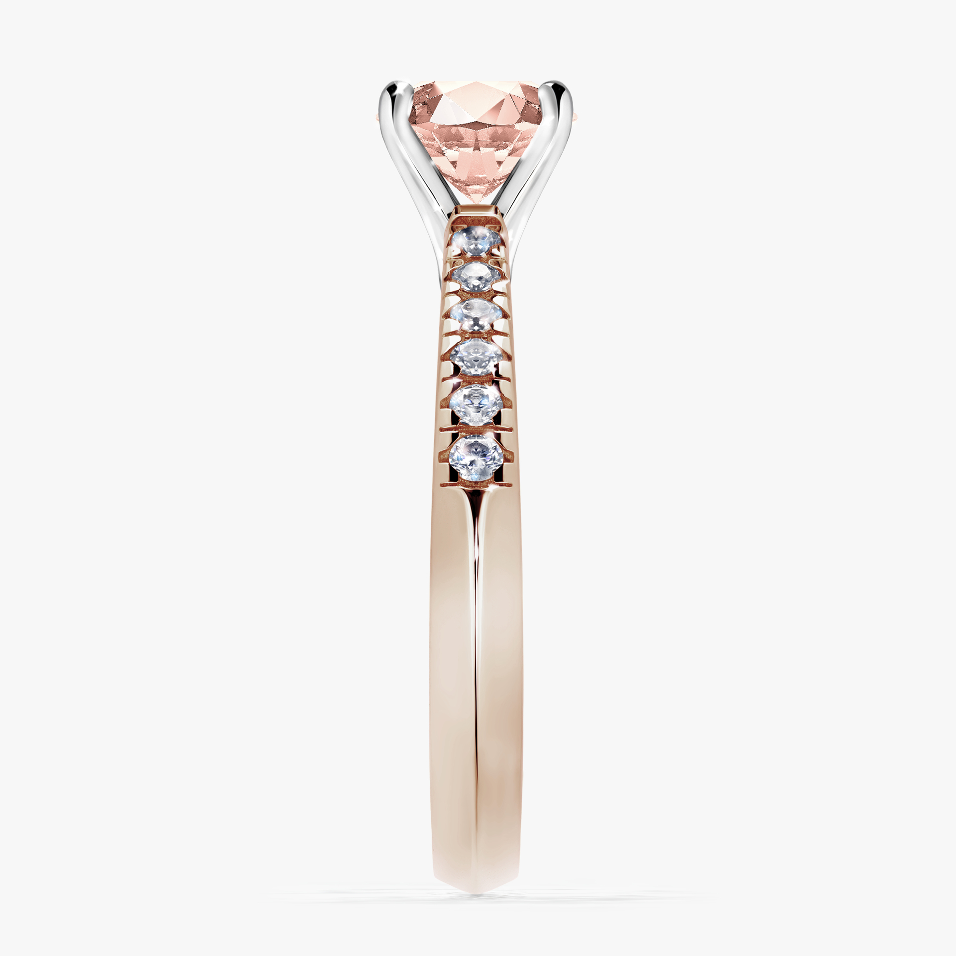 Pierścionek zaręczynowy My Sunshine z różowego złota z morganitem 1,00ct