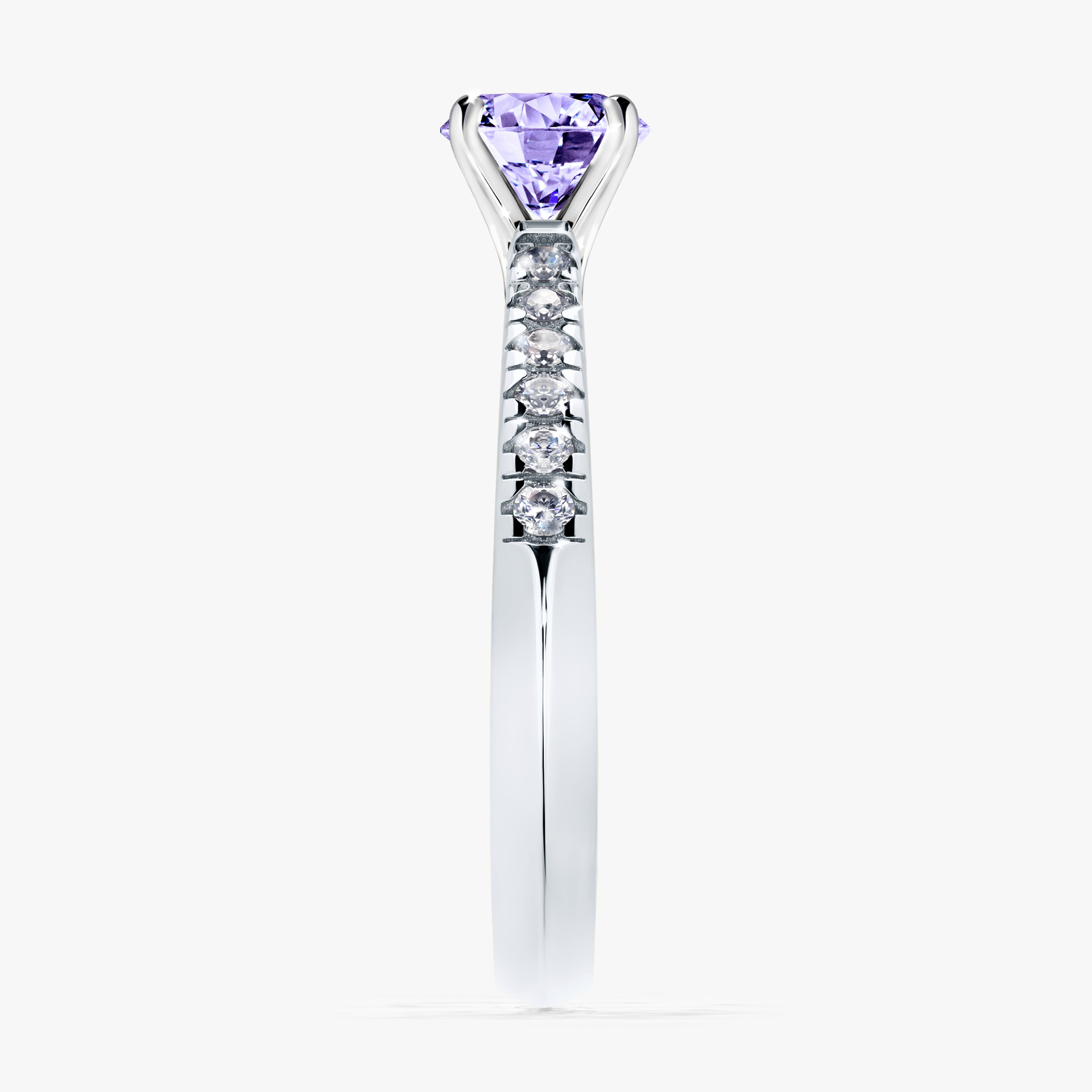 Pierścionek zaręczynowy My Sunshine z białego złota z tanzanitem 0,64ct