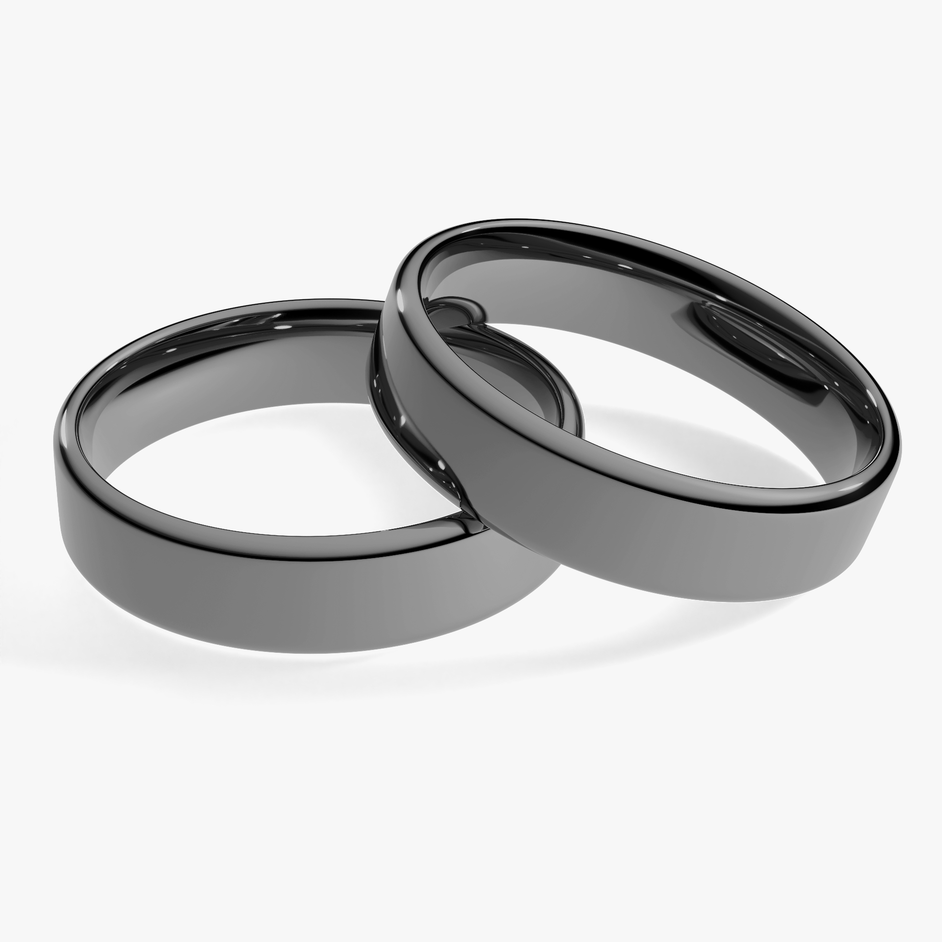 Obraczka slubna polokragle urban 4 5 mm z czarnego zlota 04