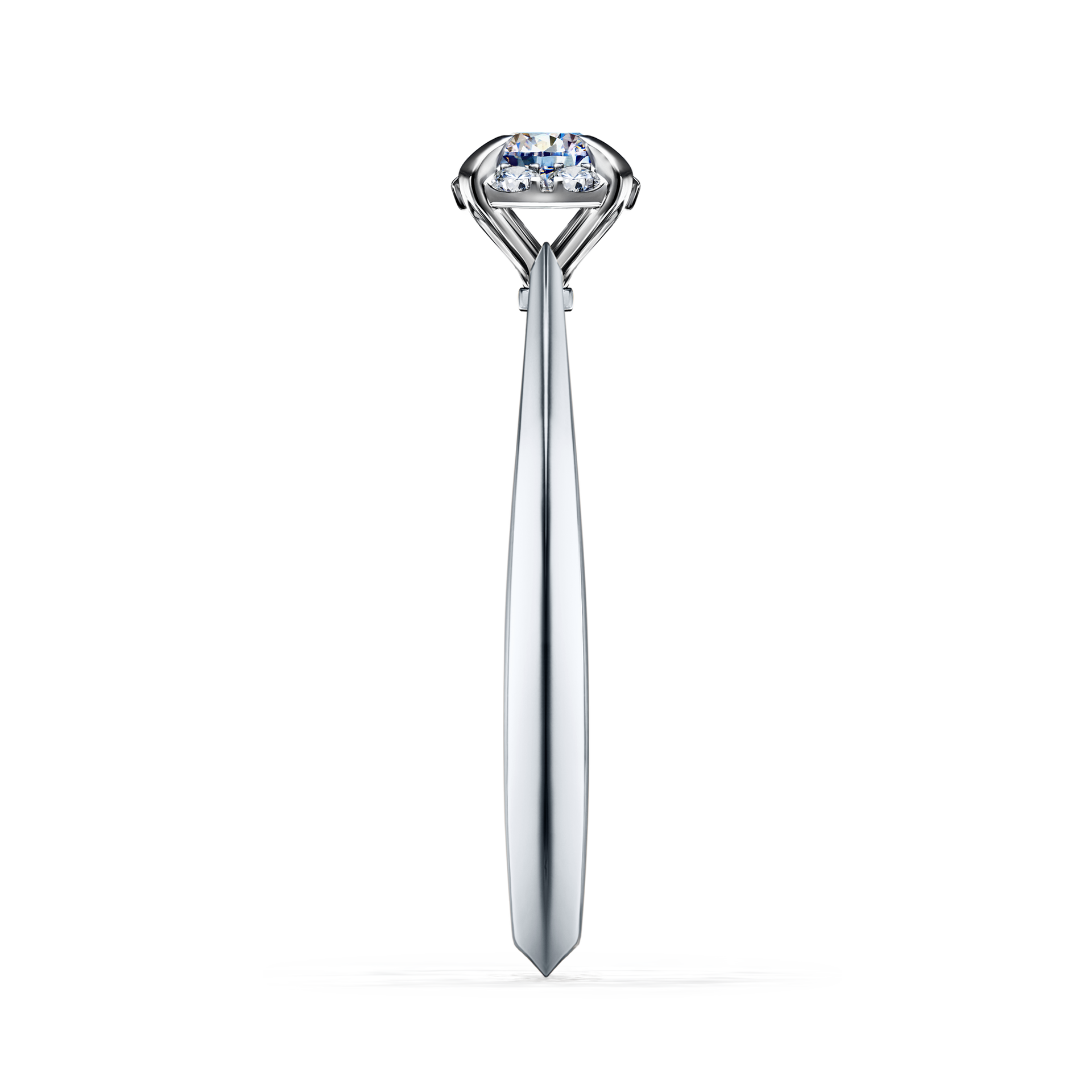 Pierścionek zaręczynowy My Beauty z białego złota z diamentem laboratoryjnym 0,14CT