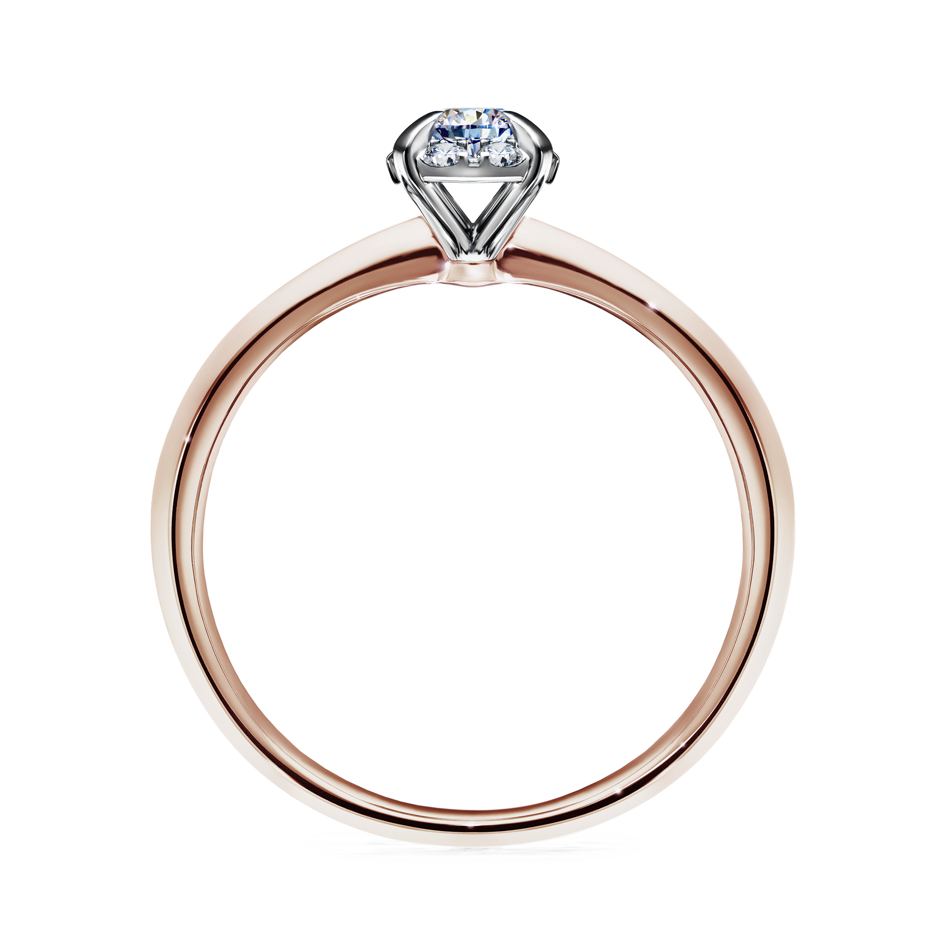 Pierścionek zaręczynowy My Beauty z różowego złota z diamentem naturalnym 0,14CT