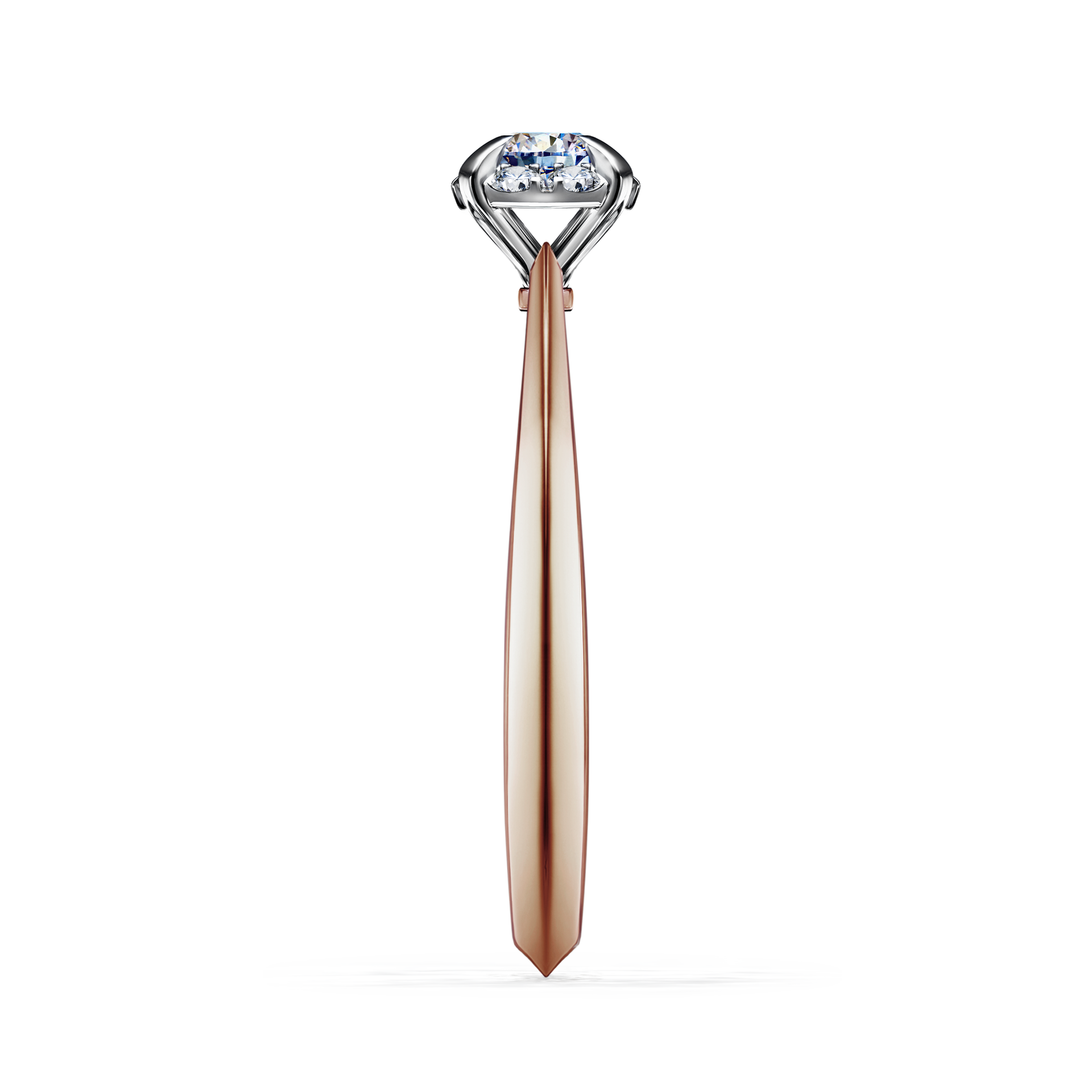 Pierścionek zaręczynowy My Beauty z różowego złota z diamentem naturalnym 0,14CT