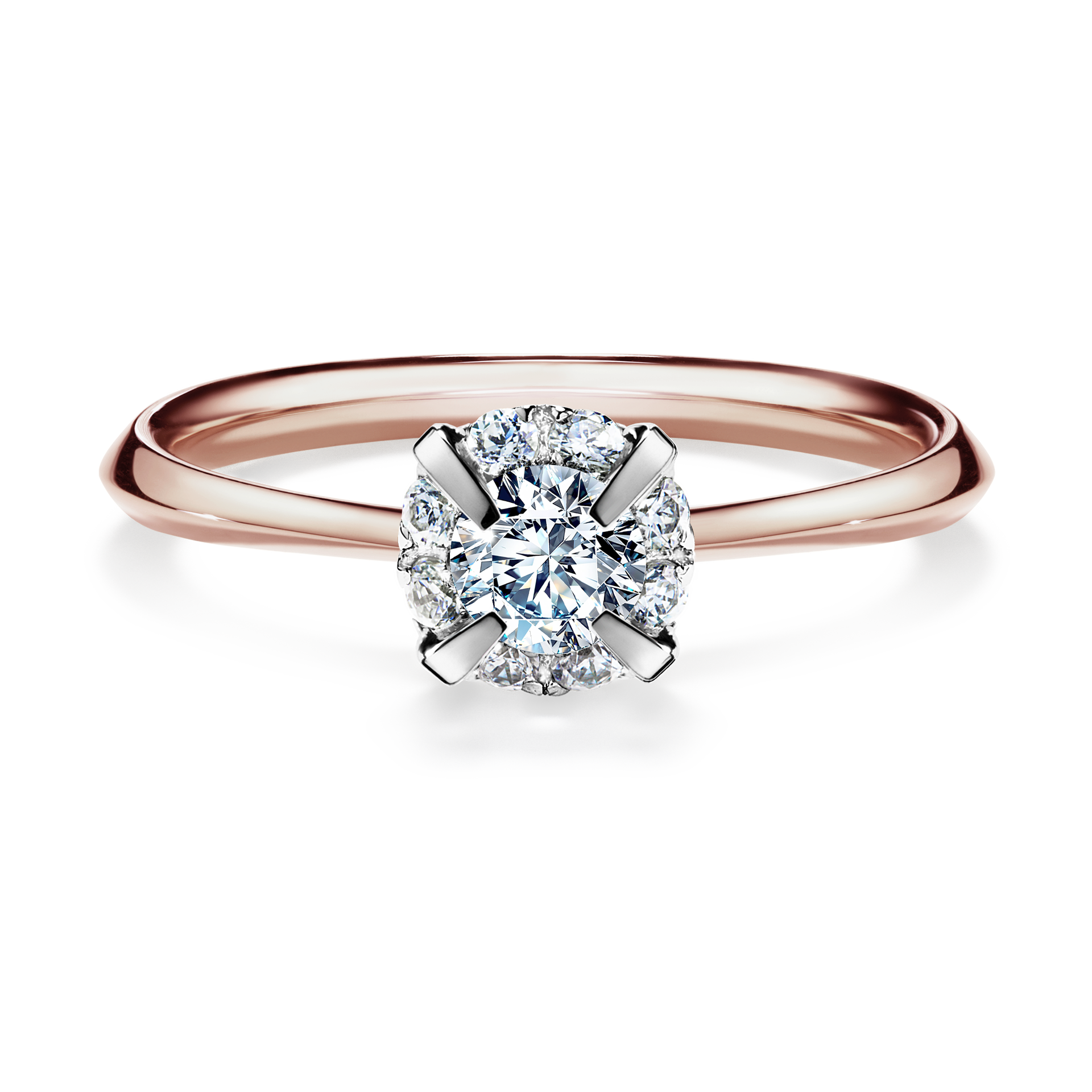 Pierścionek zaręczynowy My Beauty z różowego złota z diamentem naturalnym 0,33CT