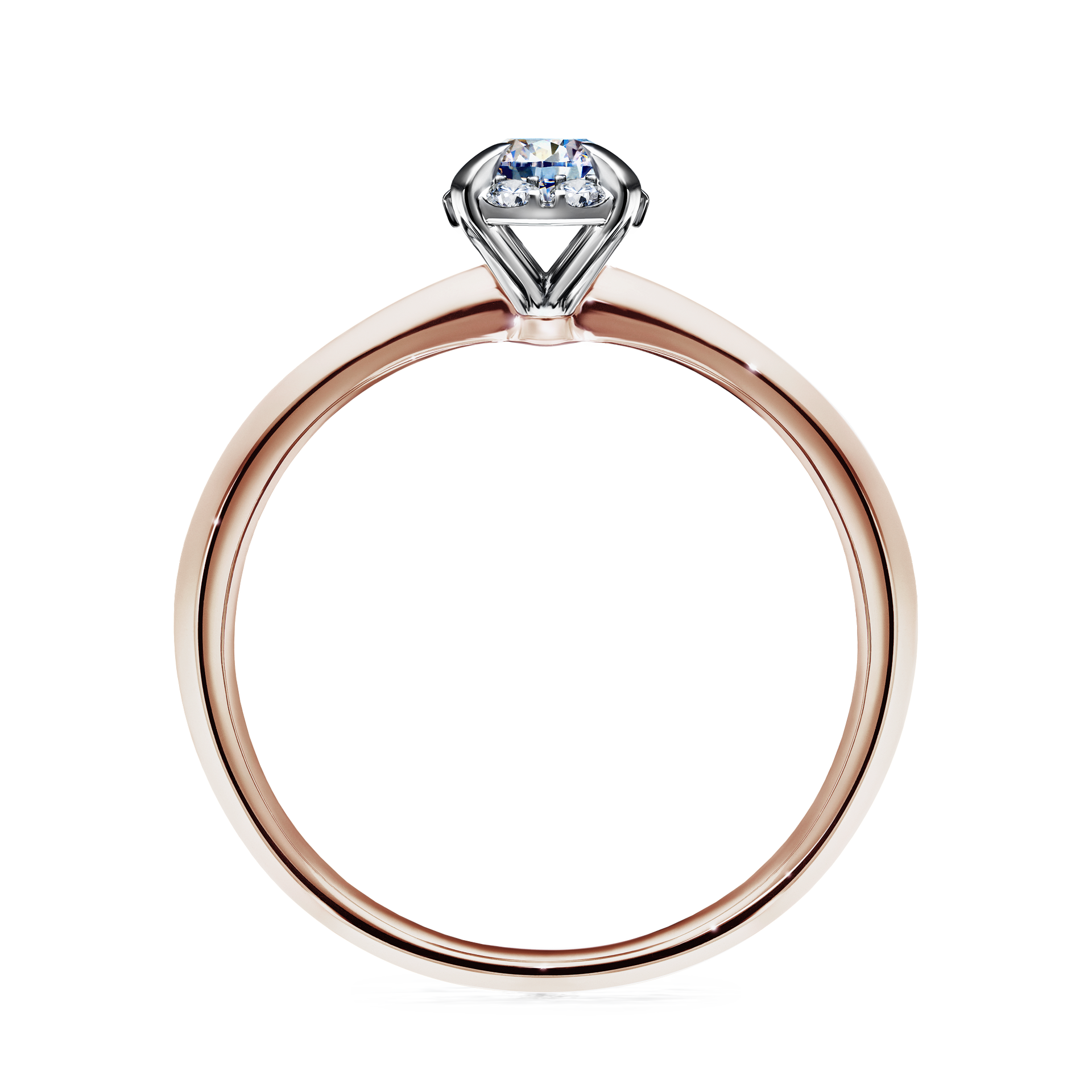 Pierścionek zaręczynowy My Beauty z różowego złota z diamentem naturalnym 0,33CT