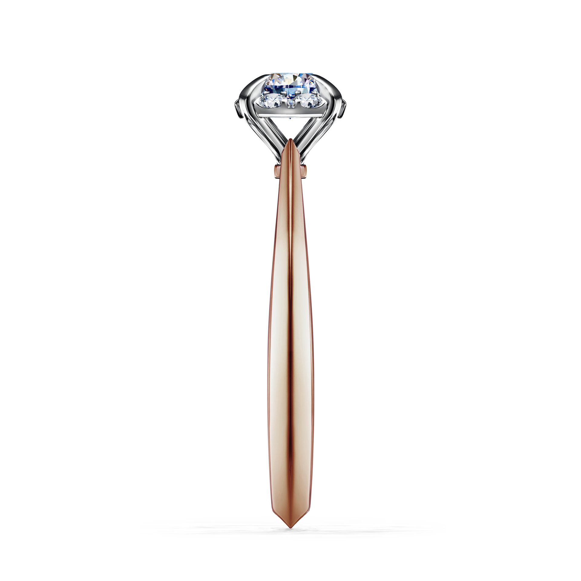 Pierścionek zaręczynowy My Beauty z różowego złota z diamentem naturalnym 0,33CT