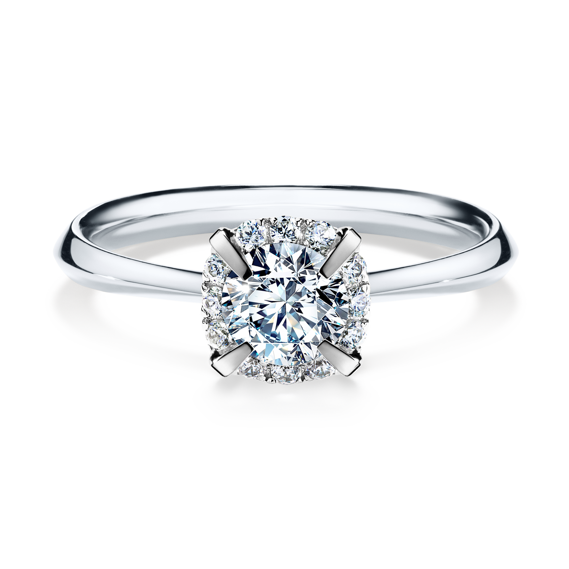 Pierścionek zaręczynowy My Beauty z białego złota z diamentem laboratoryjnym 0,62CT