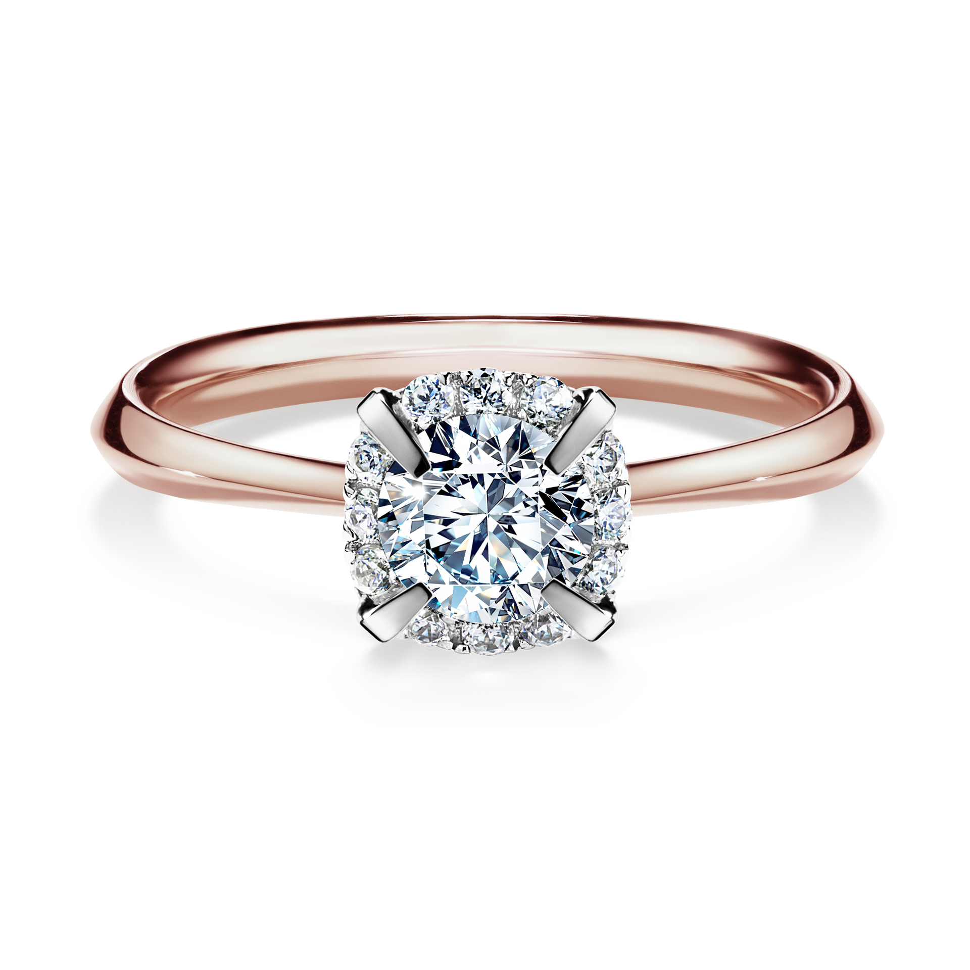 Pierścionek zaręczynowy My Beauty z różowego złota z diamentem naturalnym 0,62CT