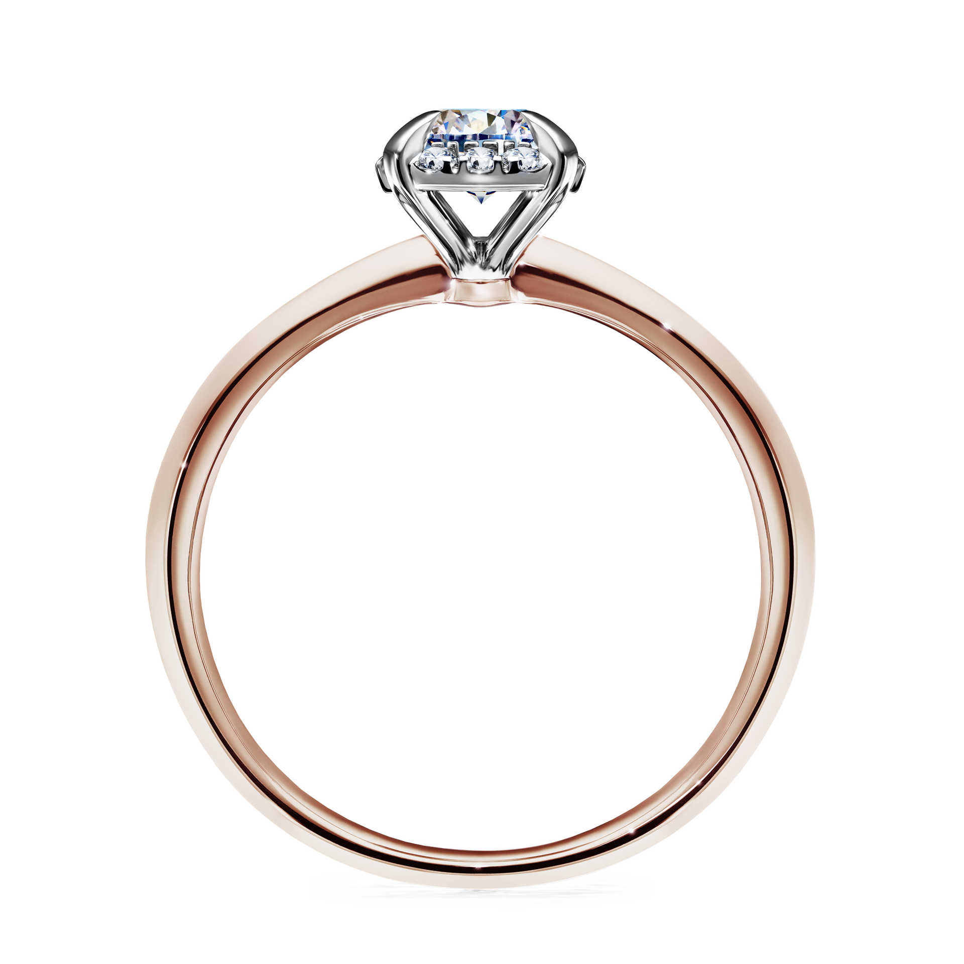 Pierścionek zaręczynowy My Beauty z różowego złota z diamentem naturalnym 0,62CT