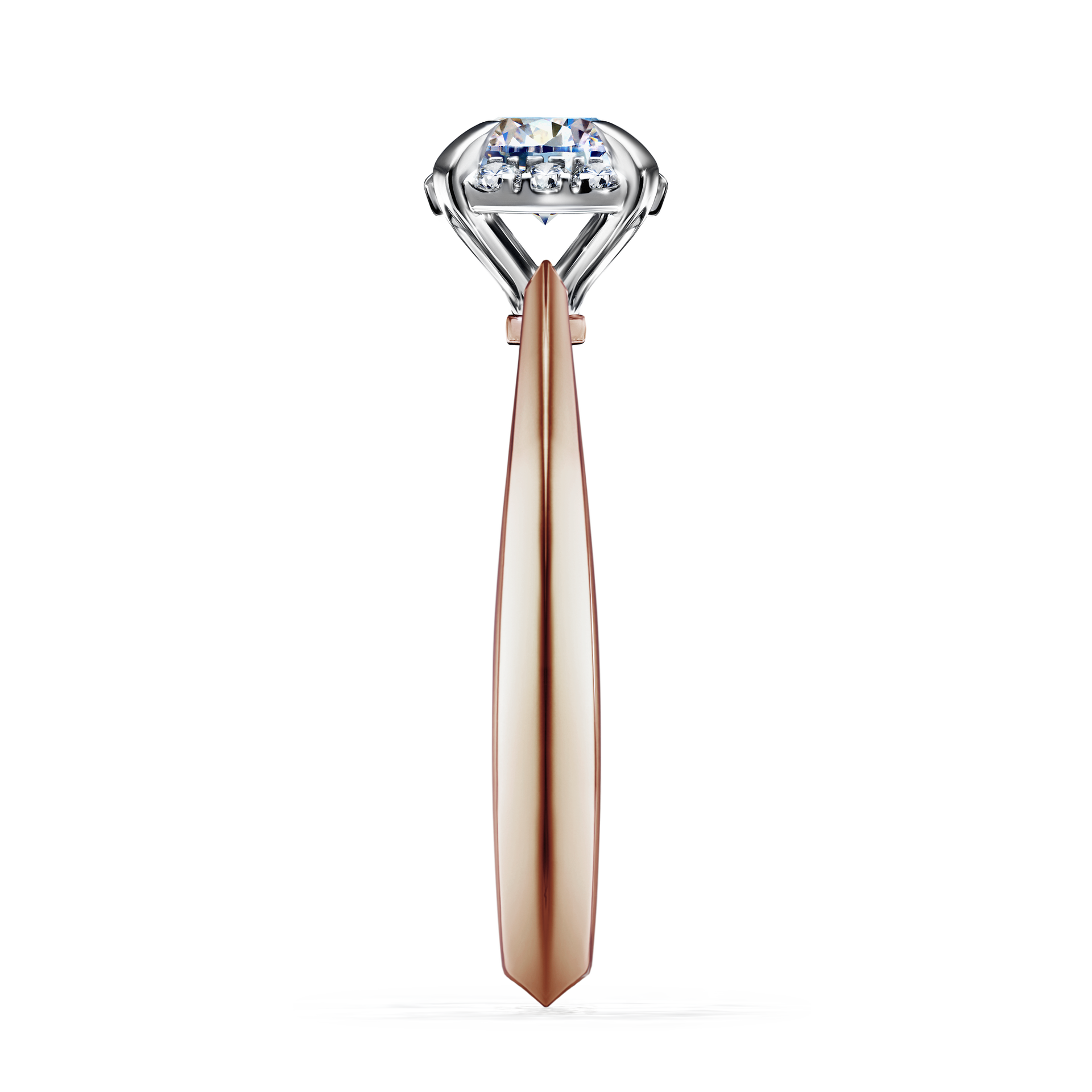 Pierścionek zaręczynowy My Beauty z różowego złota z diamentem naturalnym 0,62CT