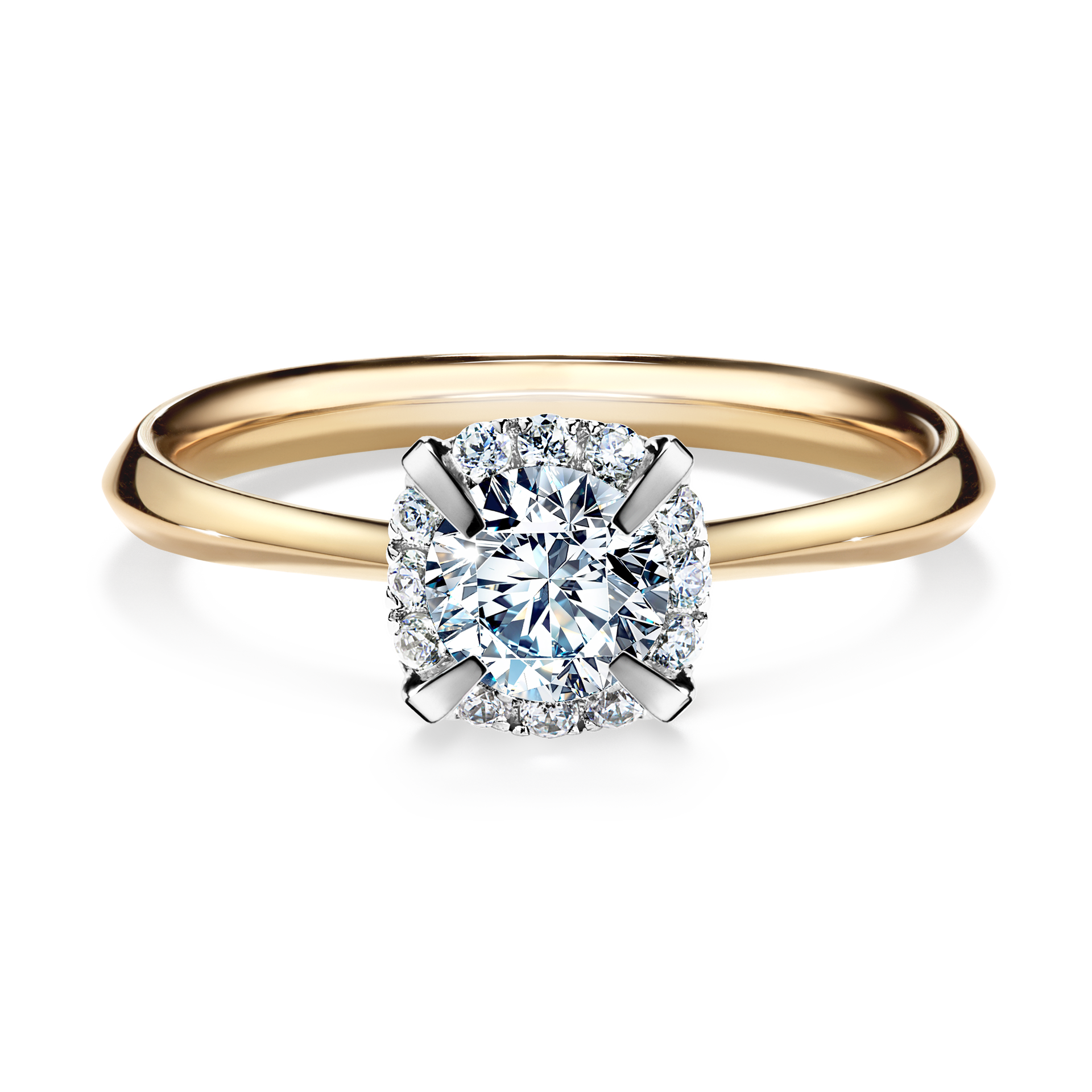 Pierścionek zaręczynowy My Beauty z żółtego złota z diamentem laboratoryjnym 0,62CT