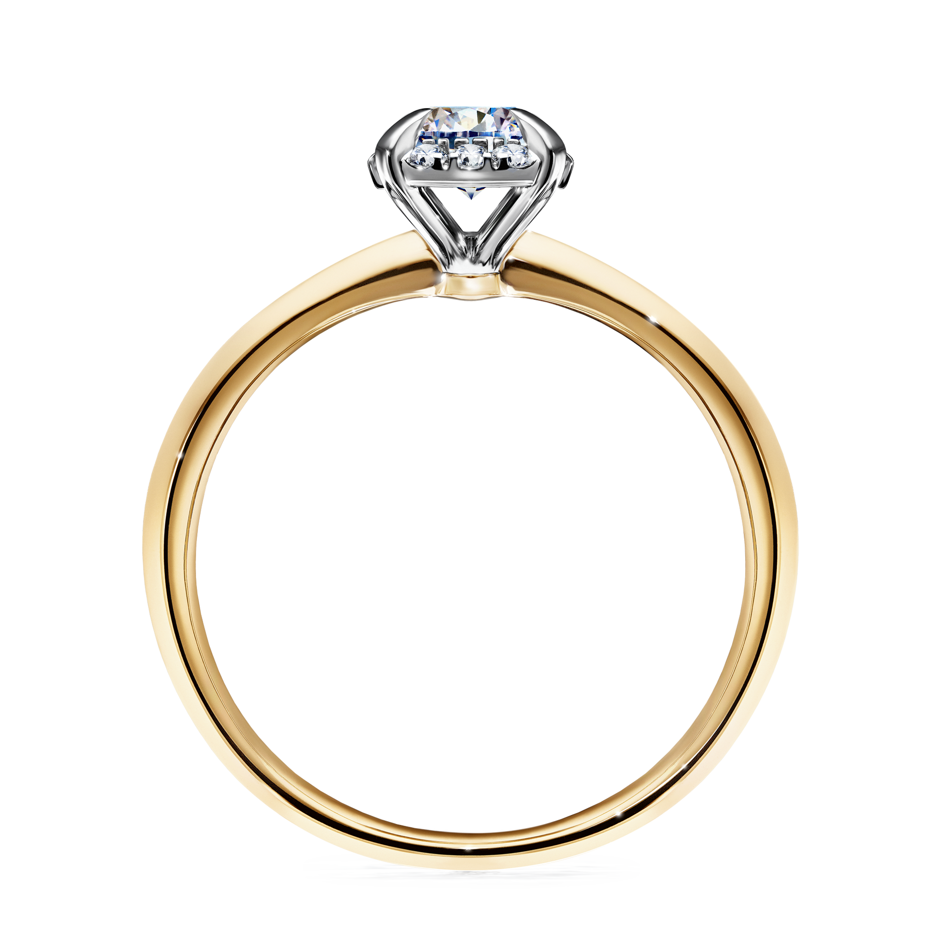 Pierścionek zaręczynowy My Beauty z żółtego złota z diamentem laboratoryjnym 0,62CT