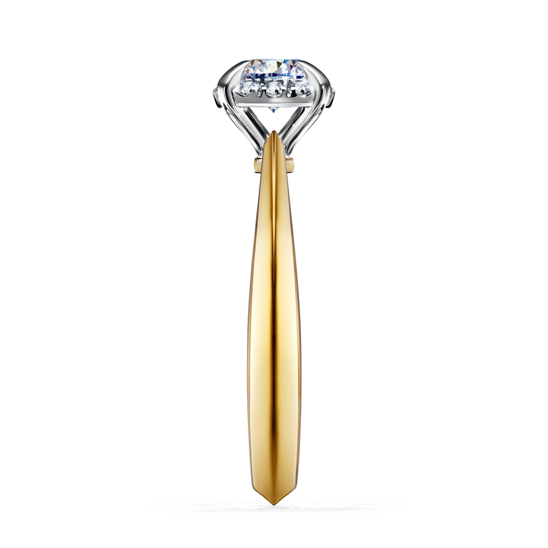 Pierścionek zaręczynowy My Beauty z żółtego złota z diamentem laboratoryjnym 0,62CT