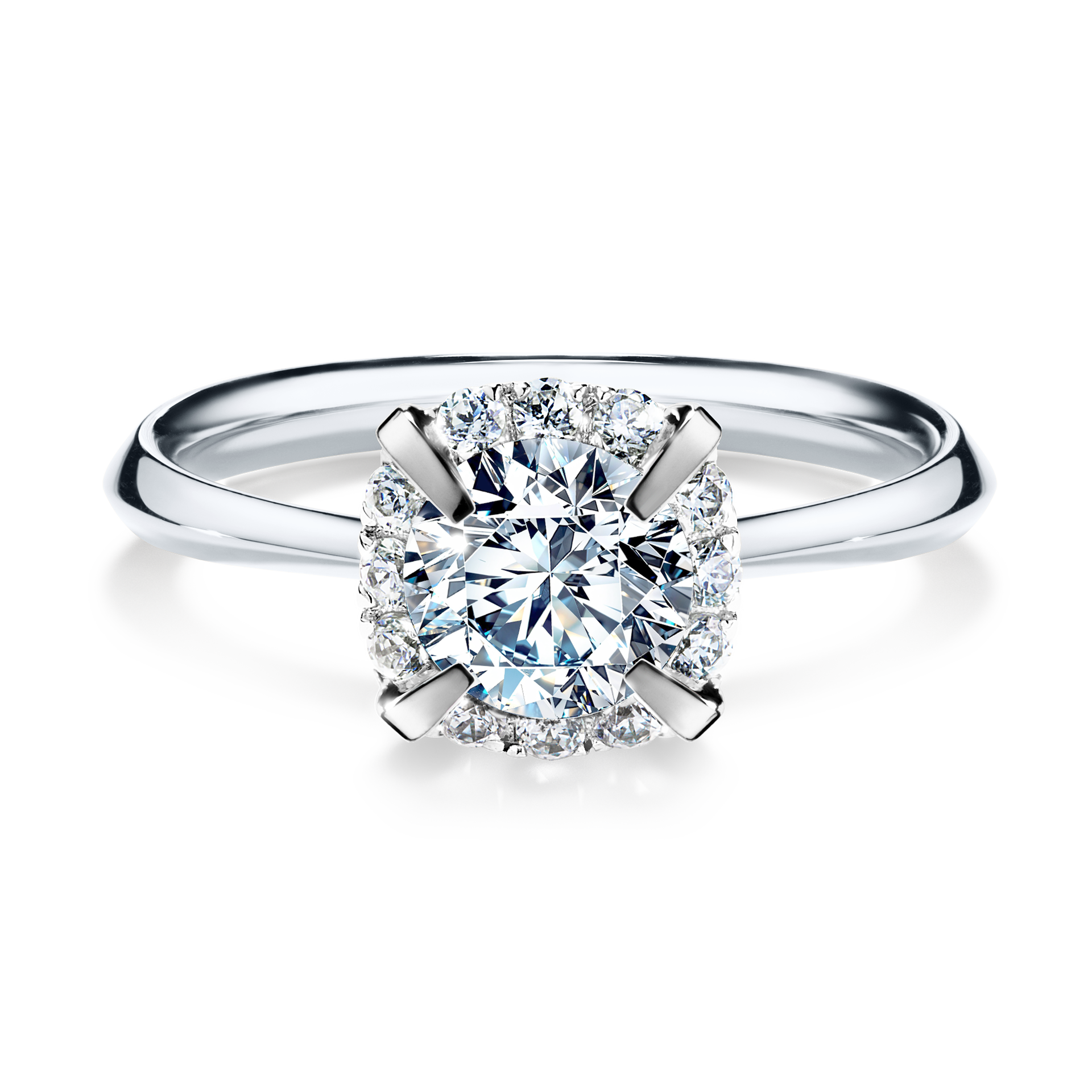 Pierścionek zaręczynowy My Beauty z białego złota z diamentem naturalnym 0,98CT