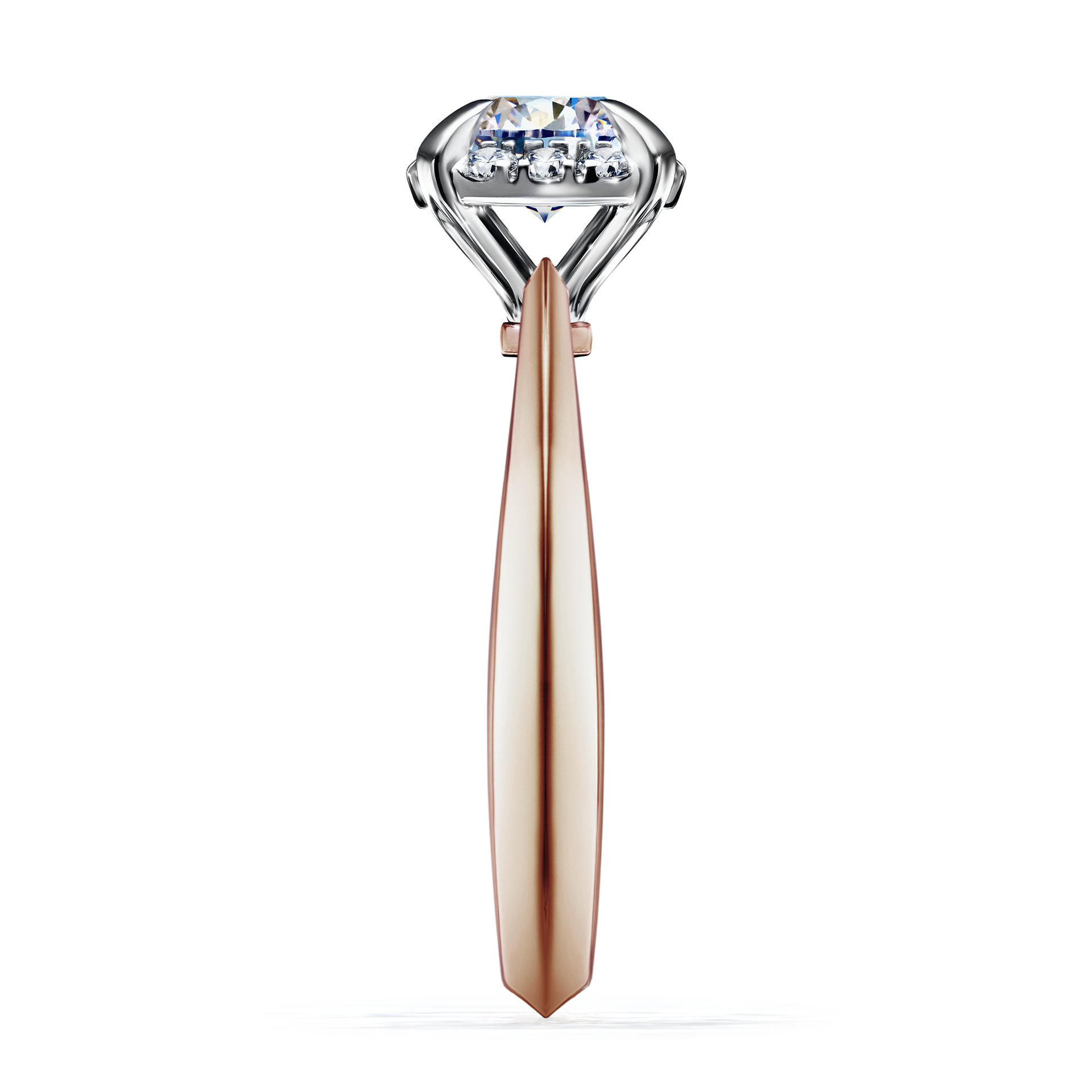 Pierścionek zaręczynowy My Beauty z różowego złota z diamentem laboratoryjnym 0,98CT