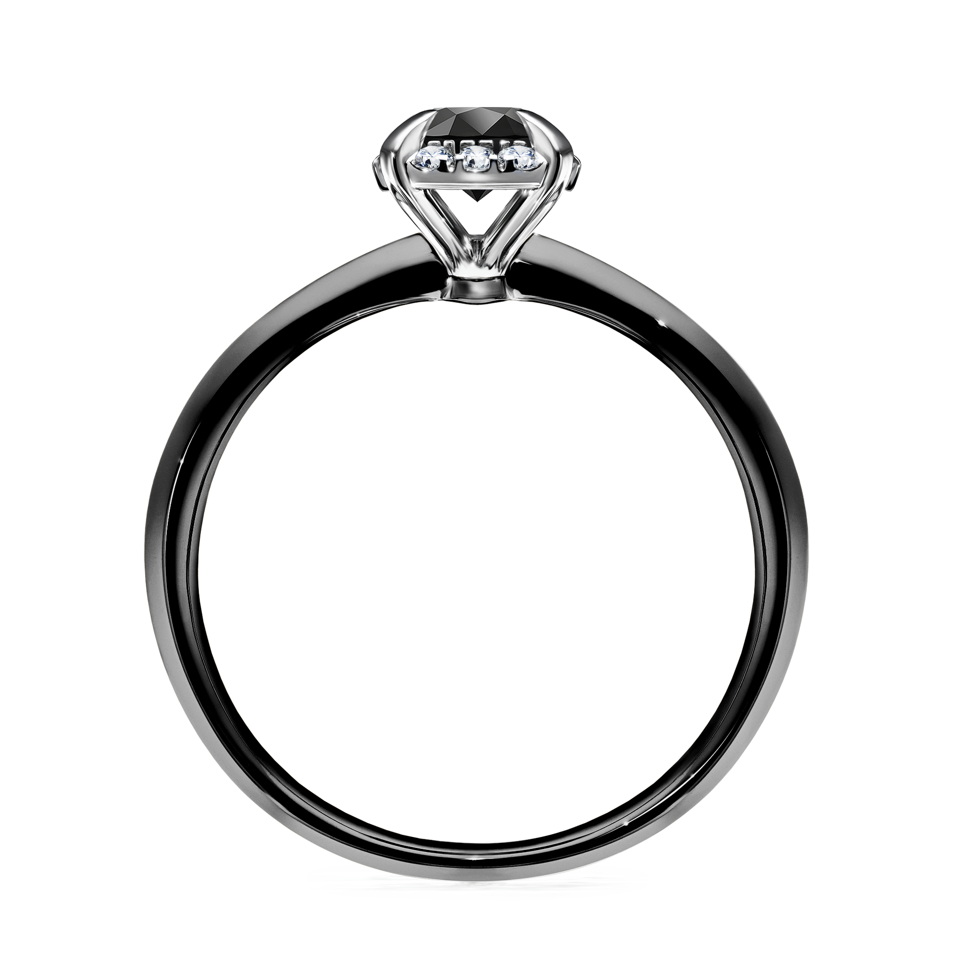 Pierścionek zaręczynowy My Beauty z czarnego złota z czarnym diamentem 0,62CT