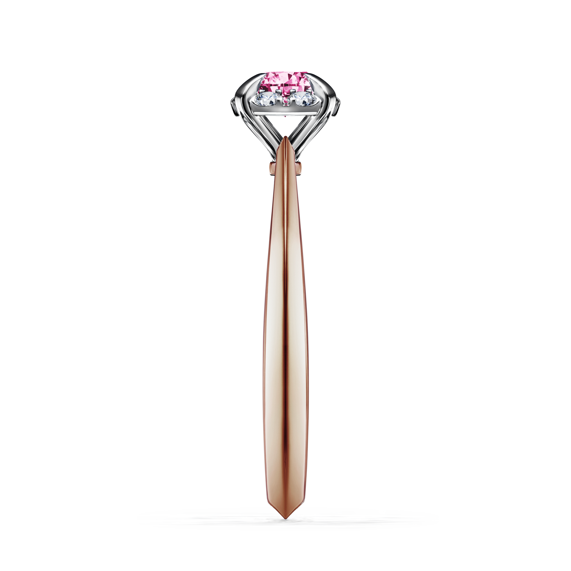 Pierścionek zaręczynowy My Beauty z różowego złota z różowym diamentem 0,33CT