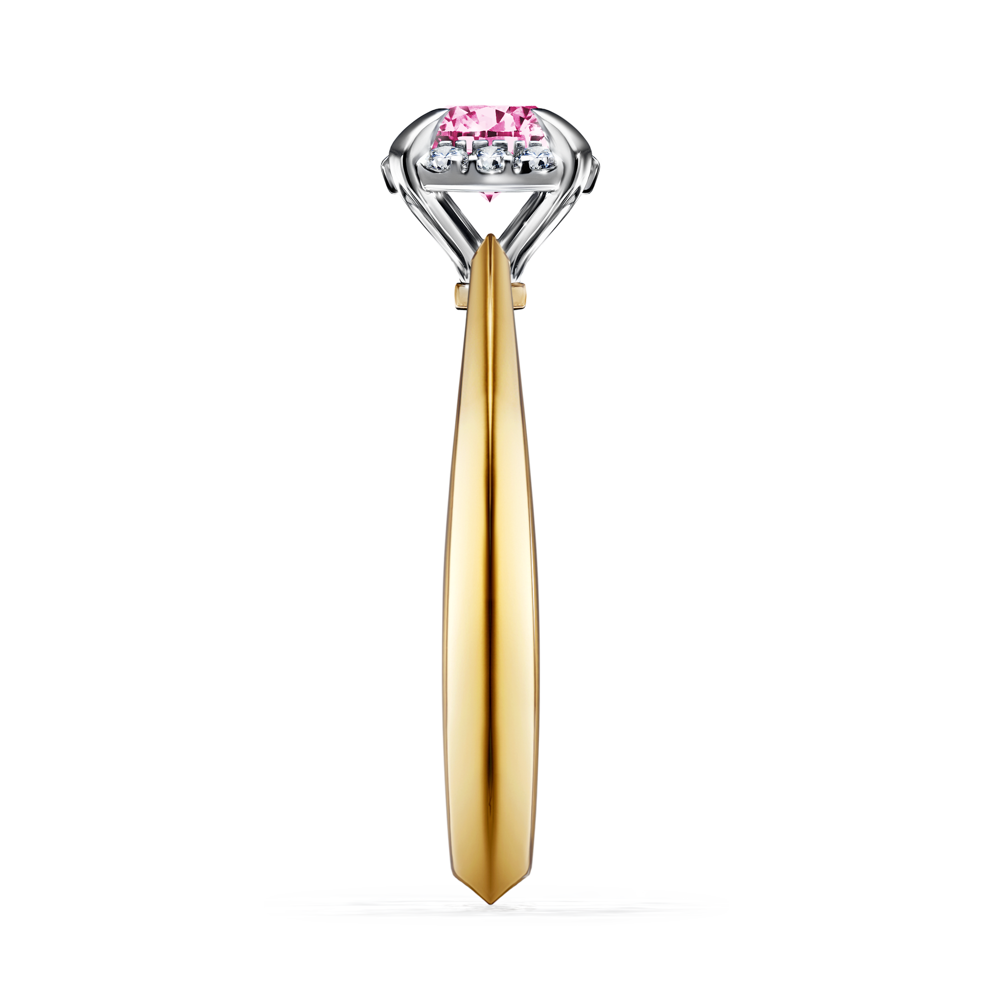 Pierścionek zaręczynowy My Beauty z żółtego złota z różowym diamentem 0,62CT