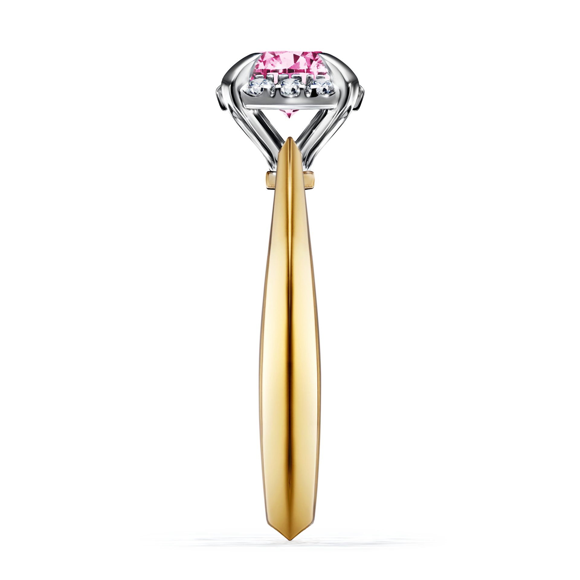 Pierścionek zaręczynowy My Beauty z żółtego złota z różowym diamentem 0,98CT