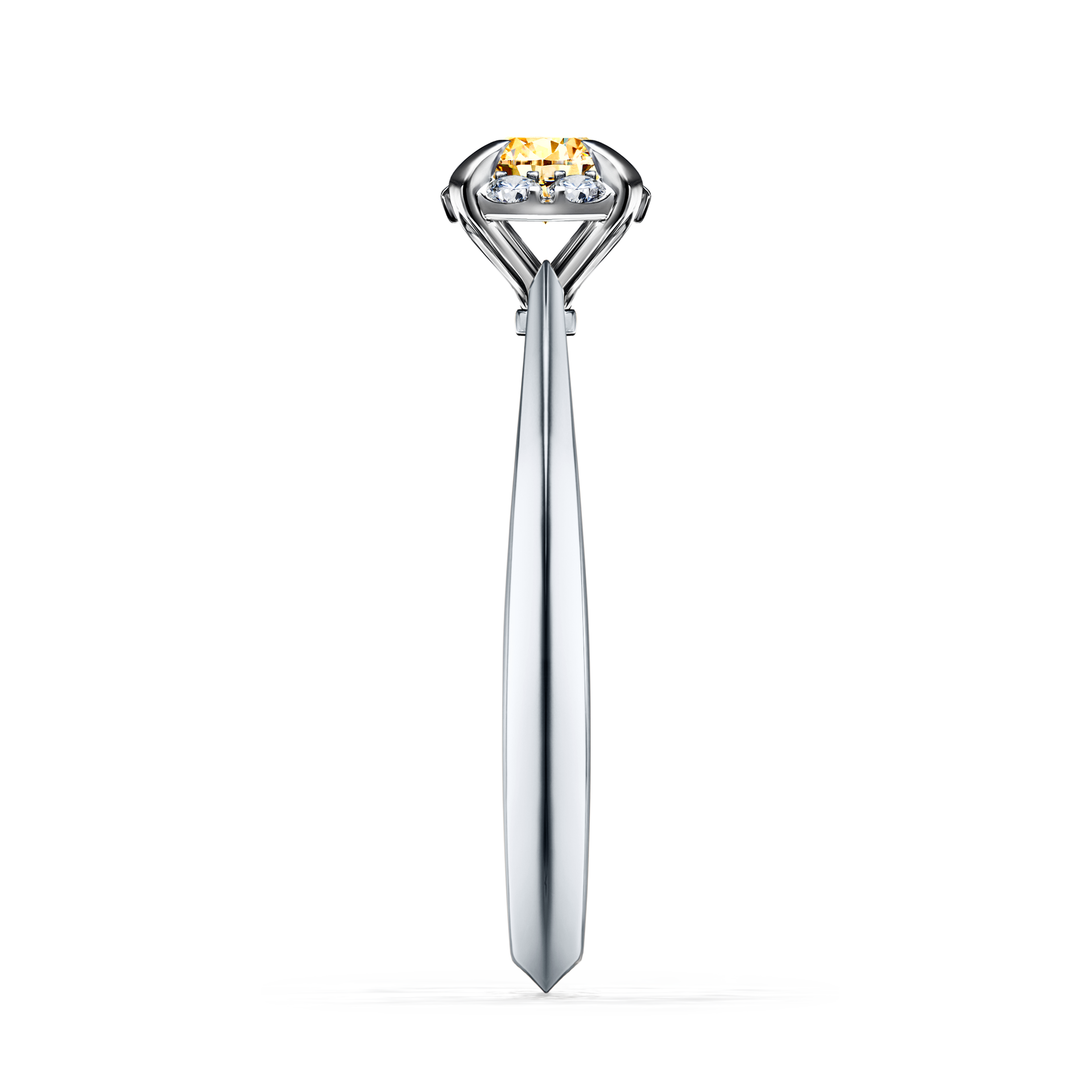 Pierścionek zaręczynowy My Beauty z białego złota z żółtym diamentem 0,33CT