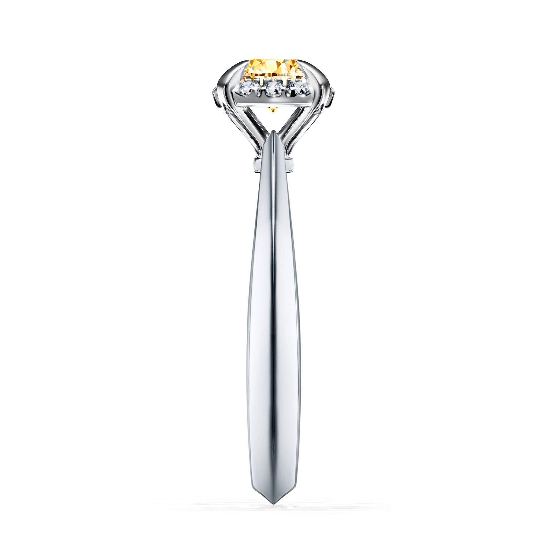 Pierścionek zaręczynowy My Beauty z białego złota z żółtym diamentem 0,62CT