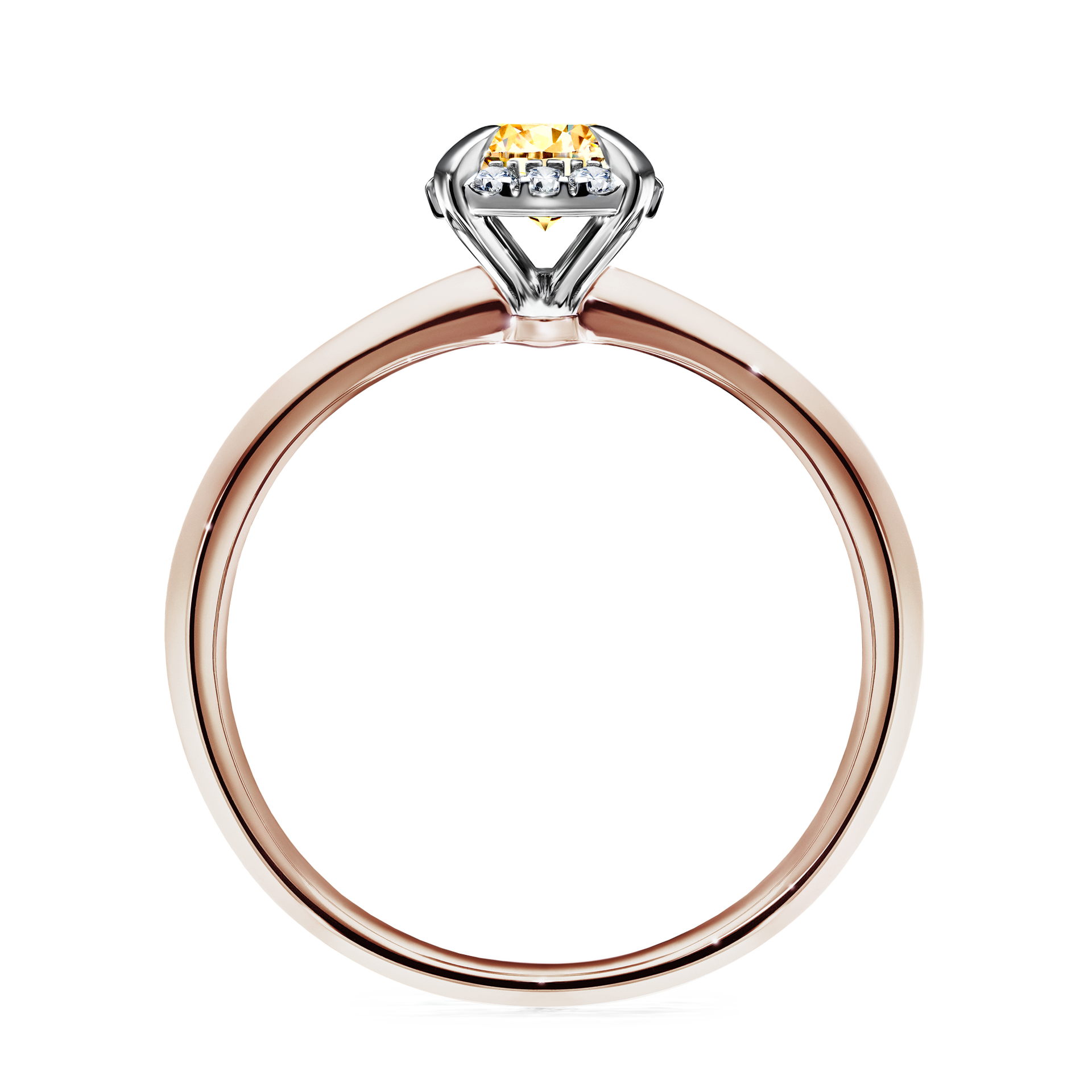 Pierścionek zaręczynowy My Beauty z różowego złota z żółtym diamentem 0,62CT