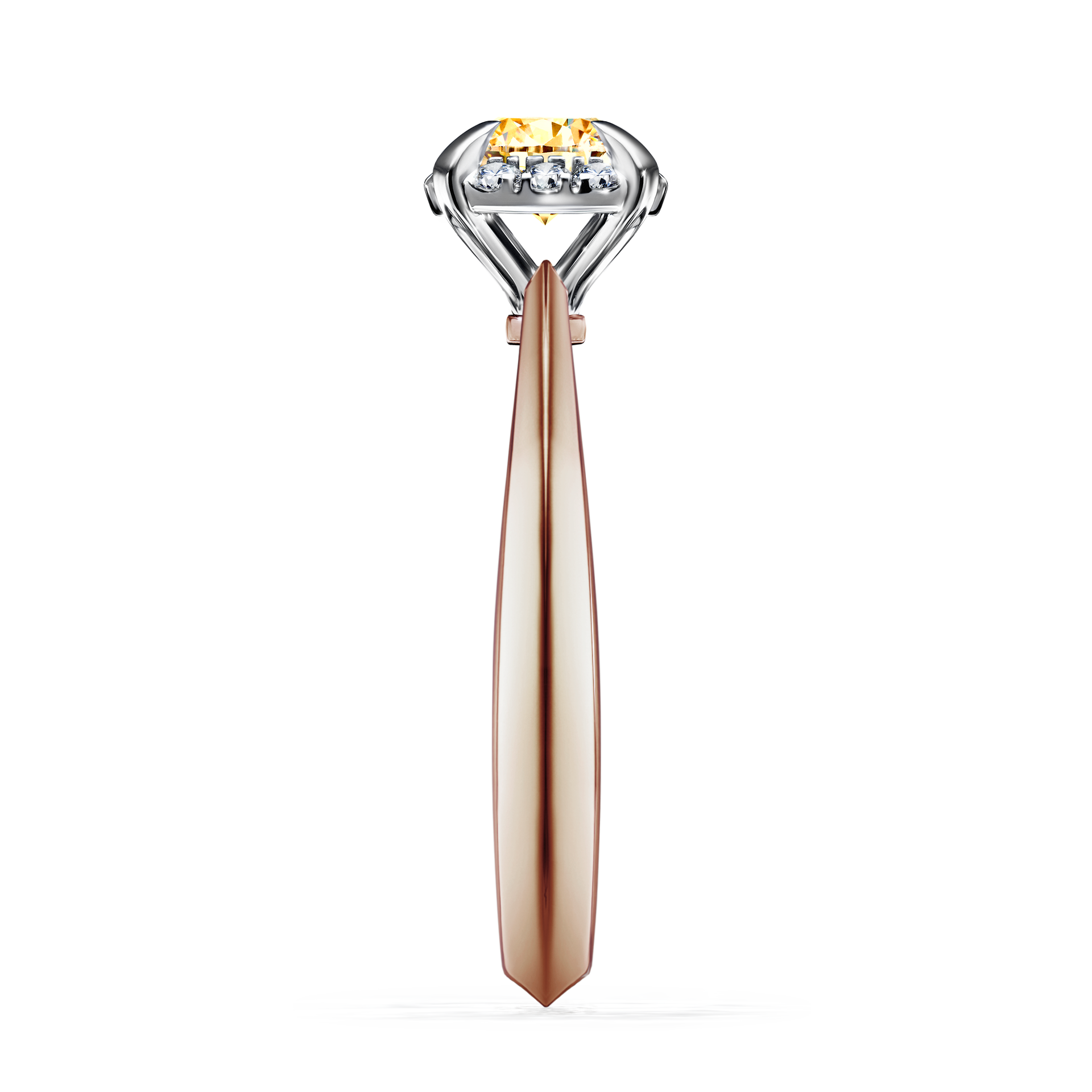 Pierścionek zaręczynowy My Beauty z różowego złota z żółtym diamentem 0,62CT