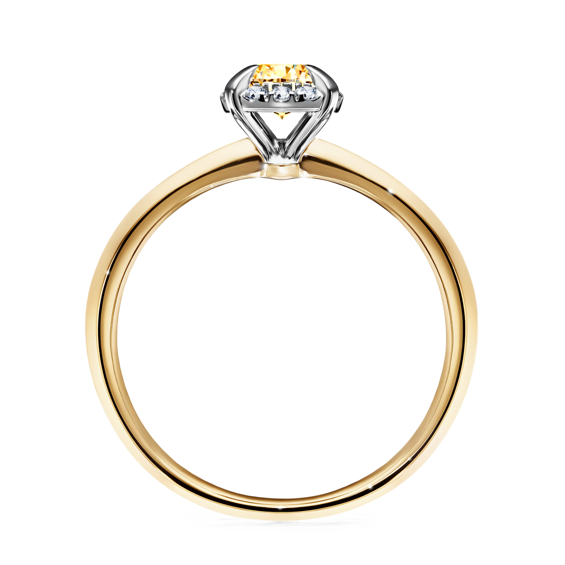 Pierścionek zaręczynowy My Beauty z żółtego złota z żółtym diamentem 0,62CT