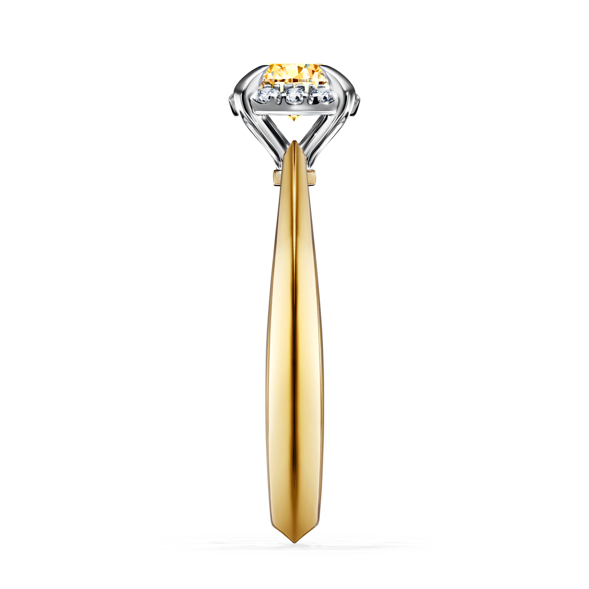 Pierścionek zaręczynowy My Beauty z żółtego złota z żółtym diamentem 0,62CT