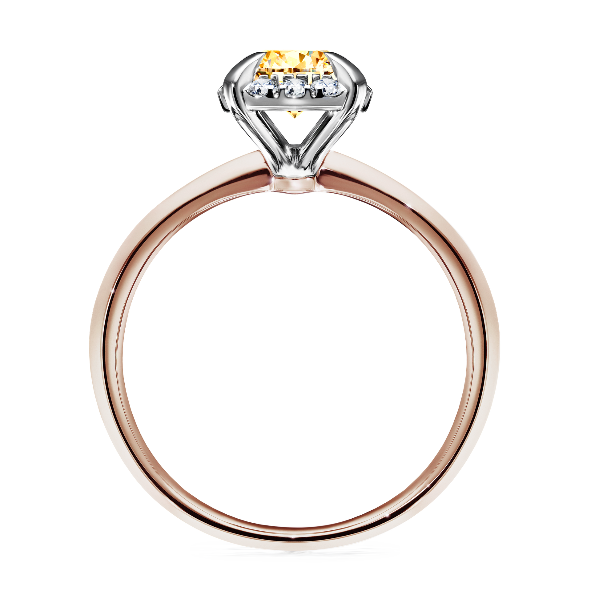 Pierścionek zaręczynowy My Beauty z różowego złota z żółtym diamentem 0,98CT