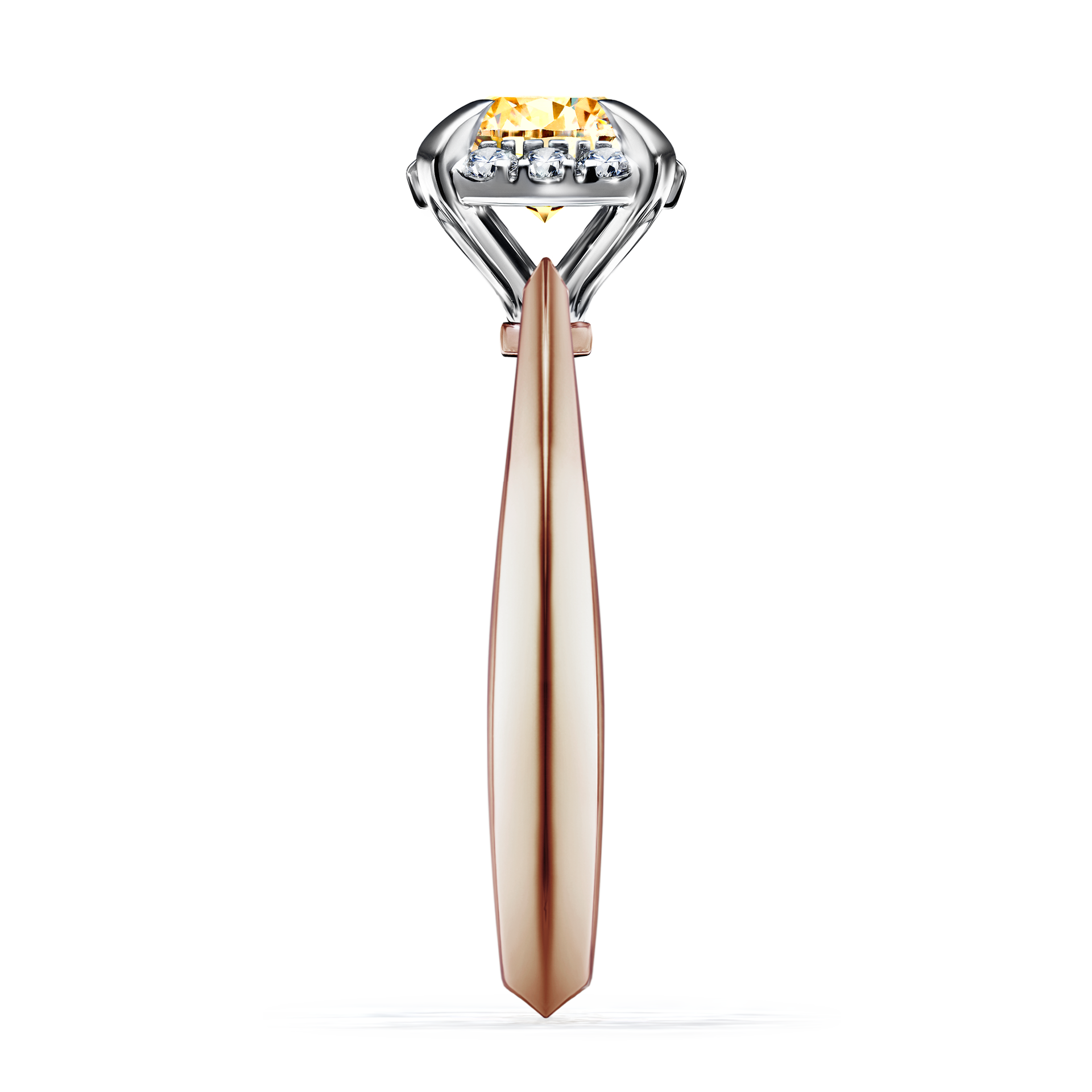 Pierścionek zaręczynowy My Beauty z różowego złota z żółtym diamentem 0,98CT