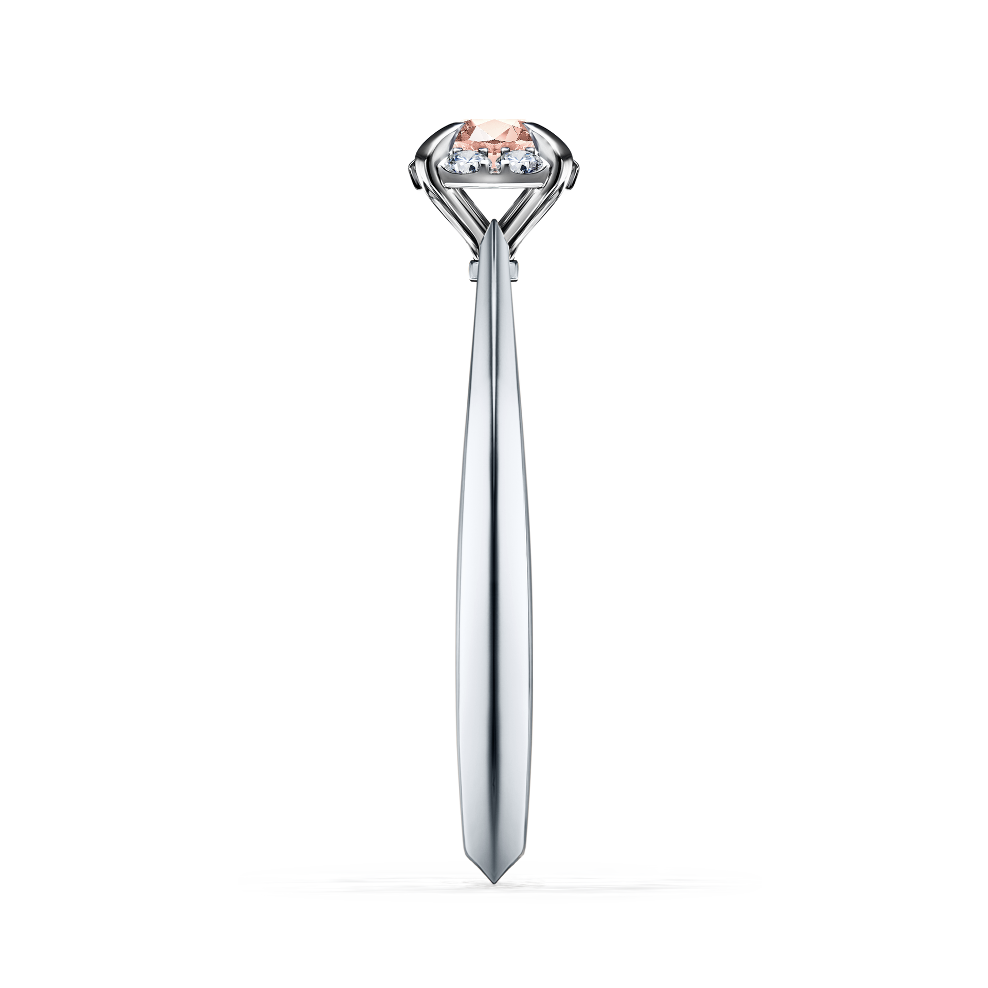 Pierścionek zaręczynowy My Beauty z białego złota z morganitem 0,14CT