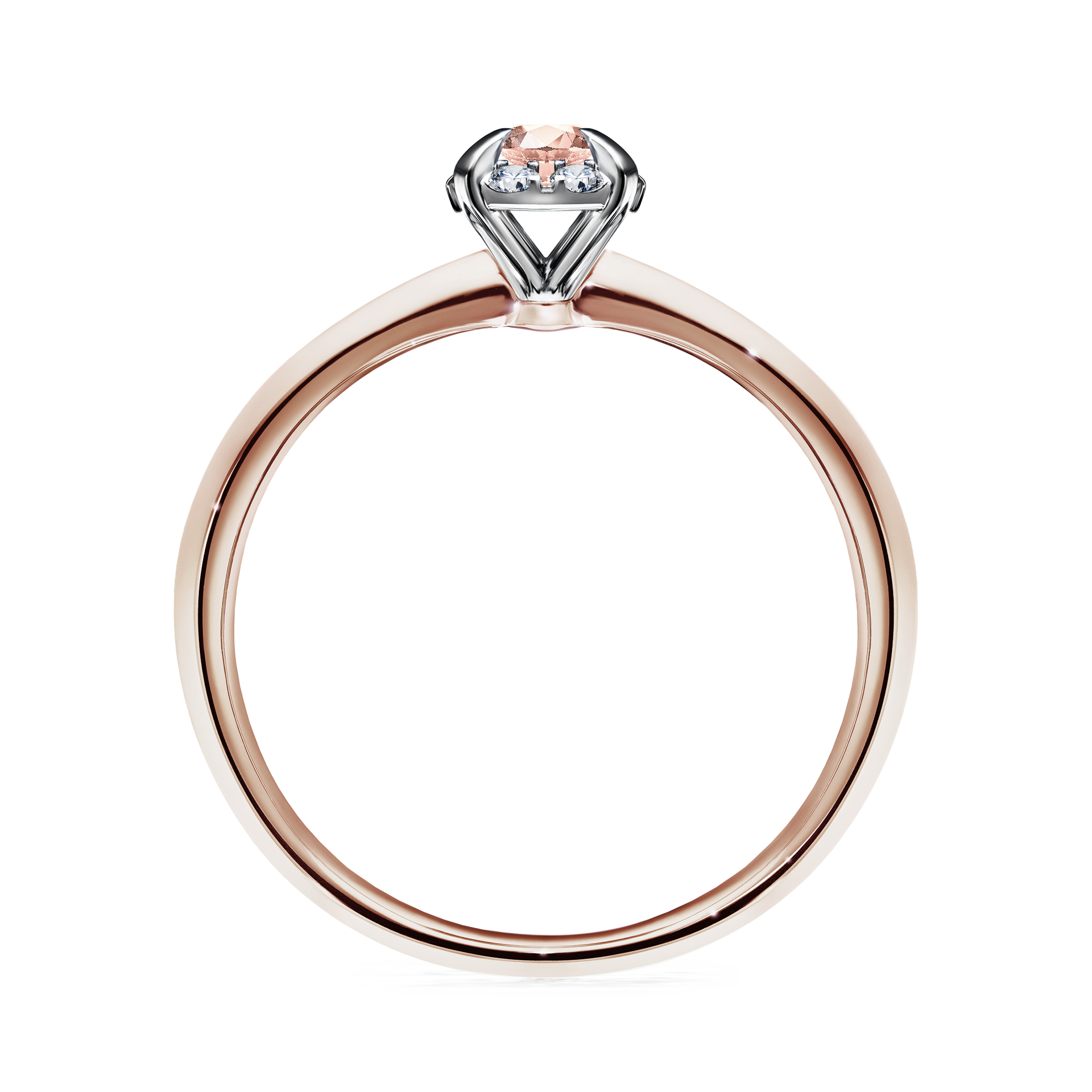 Pierścionek zaręczynowy My Beauty z różowego złota z morganitem 0,14CT
