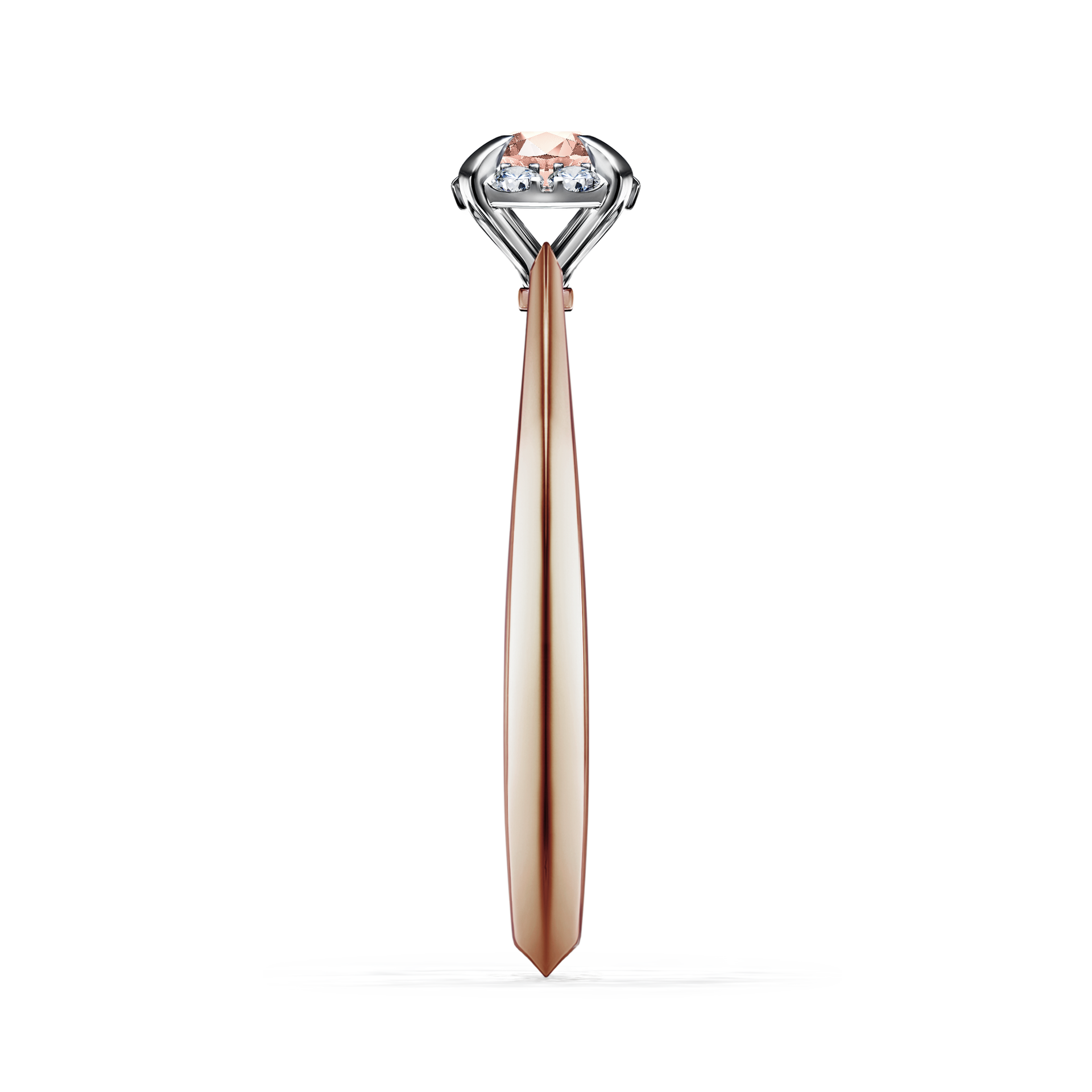 Pierścionek zaręczynowy My Beauty z różowego złota z morganitem 0,14CT