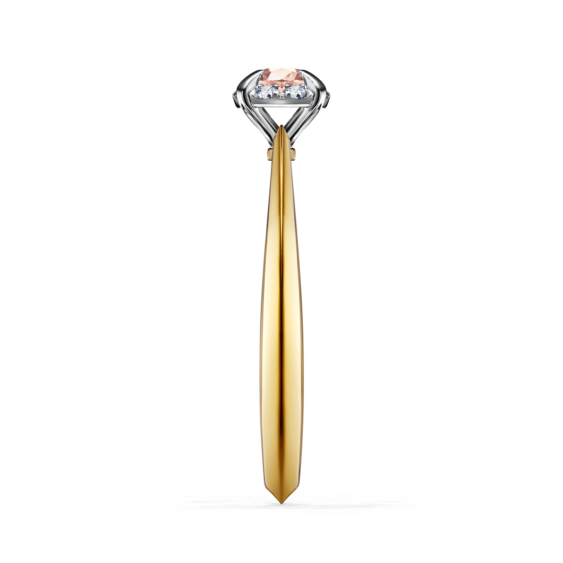 Pierścionek zaręczynowy My Beauty z żółtego złota z morganitem 0,14CT