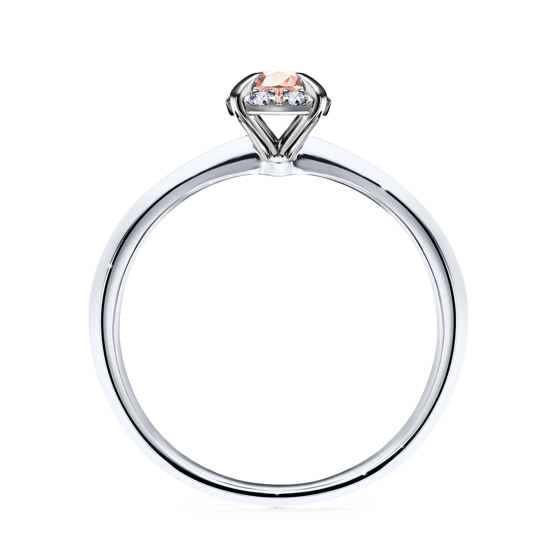 Pierścionek zaręczynowy My Beauty z białego złota z morganitem 0,33CT