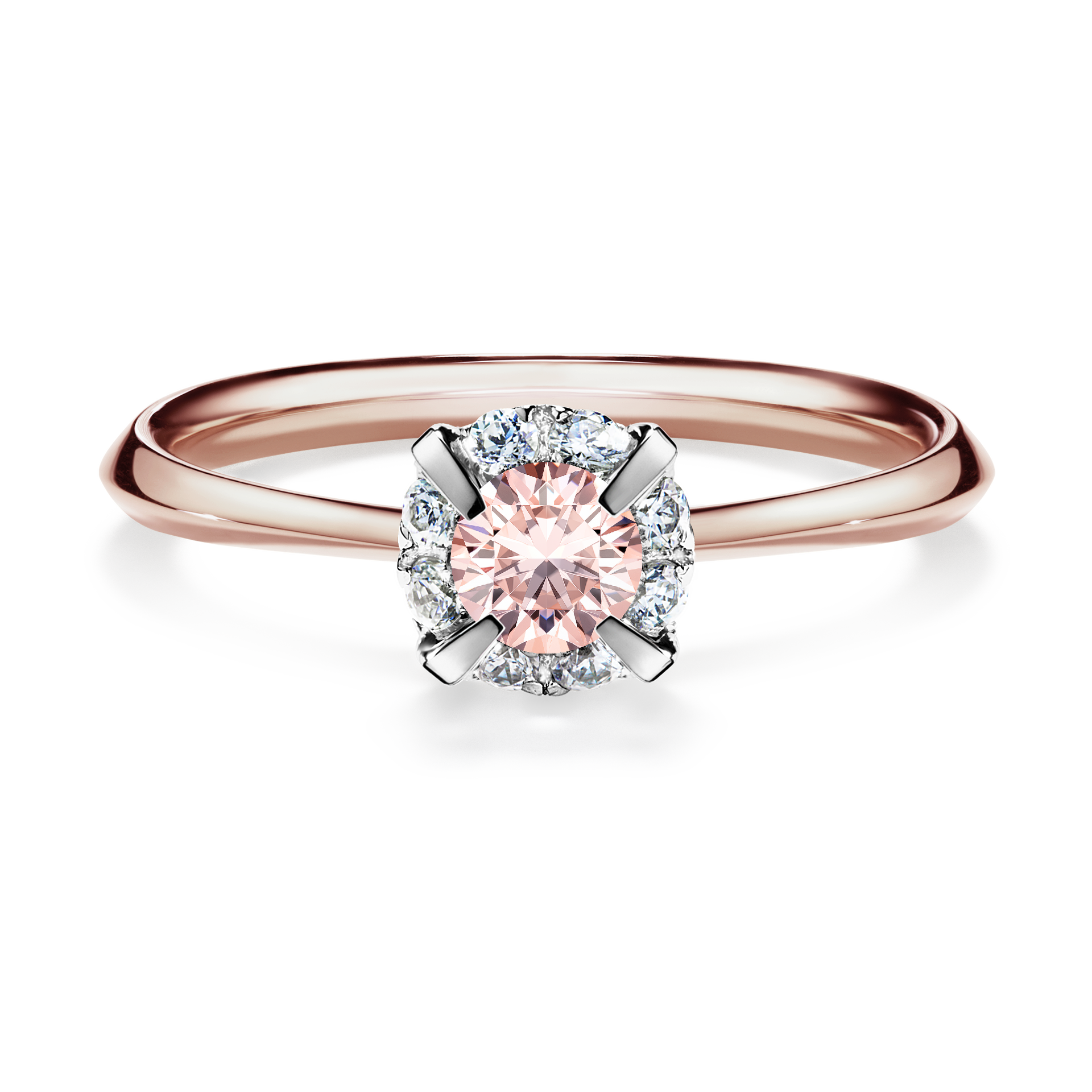Pierścionek zaręczynowy My Beauty z różowego złota z morganitem 0,33CT