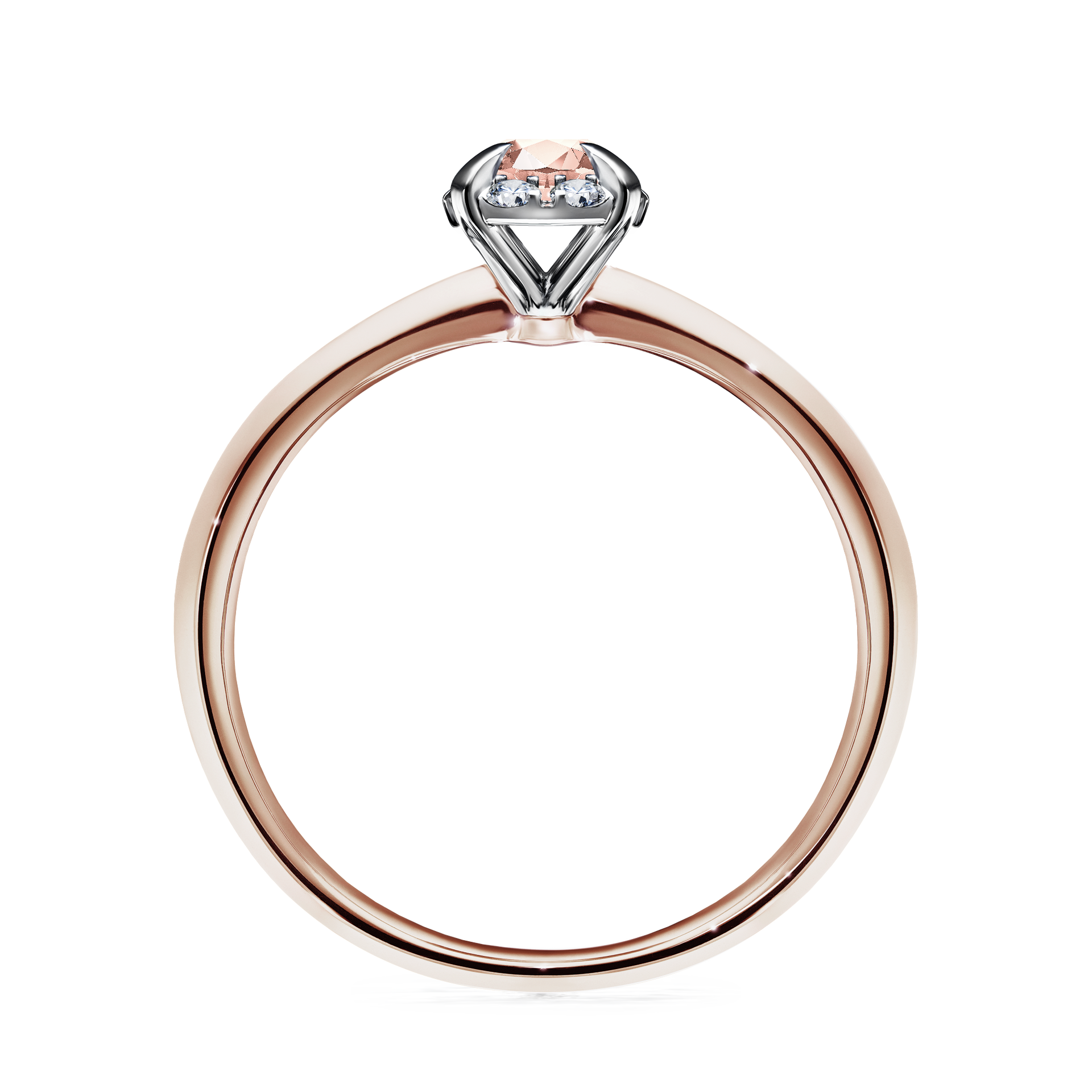 Pierścionek zaręczynowy My Beauty z różowego złota z morganitem 0,33CT