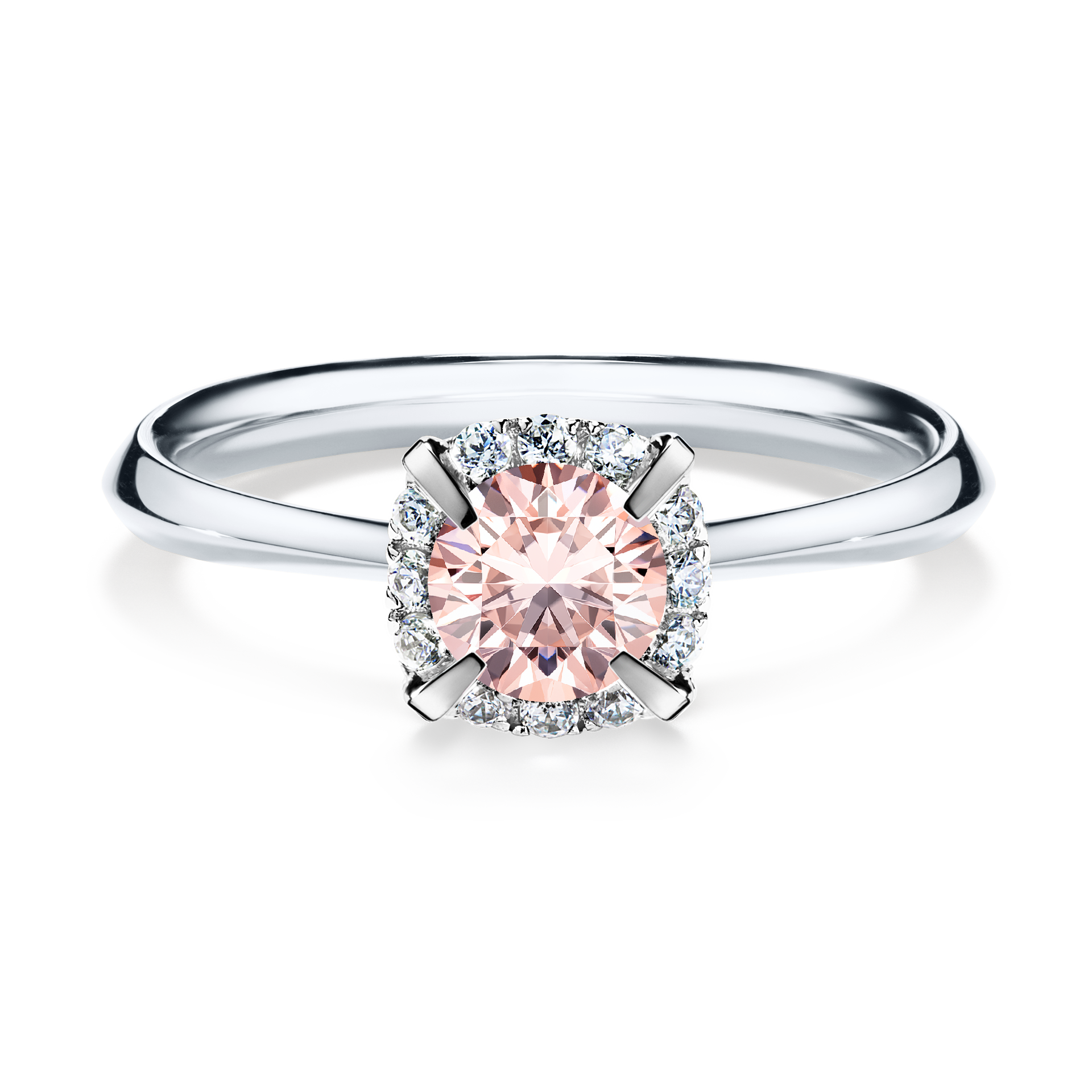 Pierścionek zaręczynowy My Beauty z białego złota z morganitem 0,62CT
