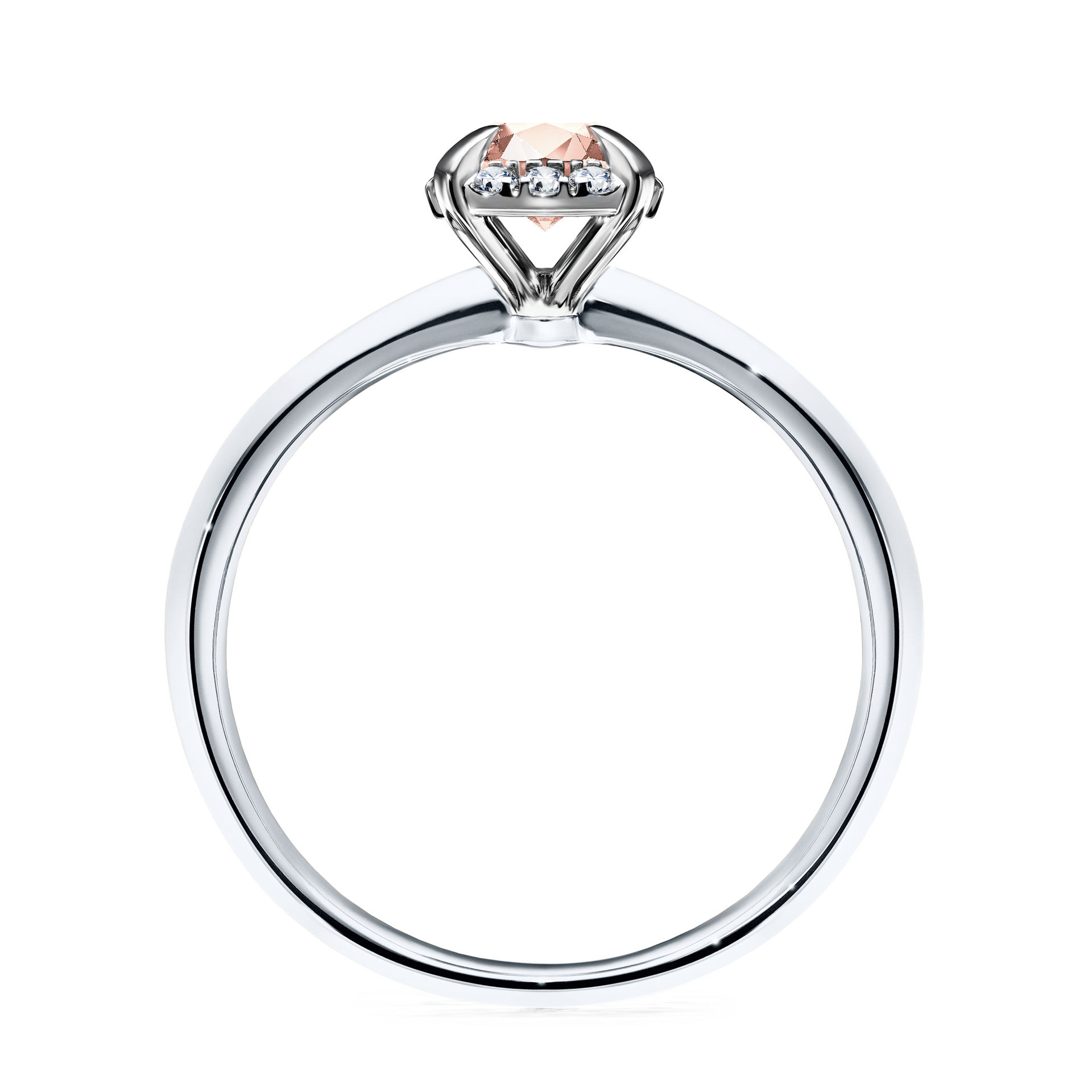 Pierścionek zaręczynowy My Beauty z białego złota z morganitem 0,62CT