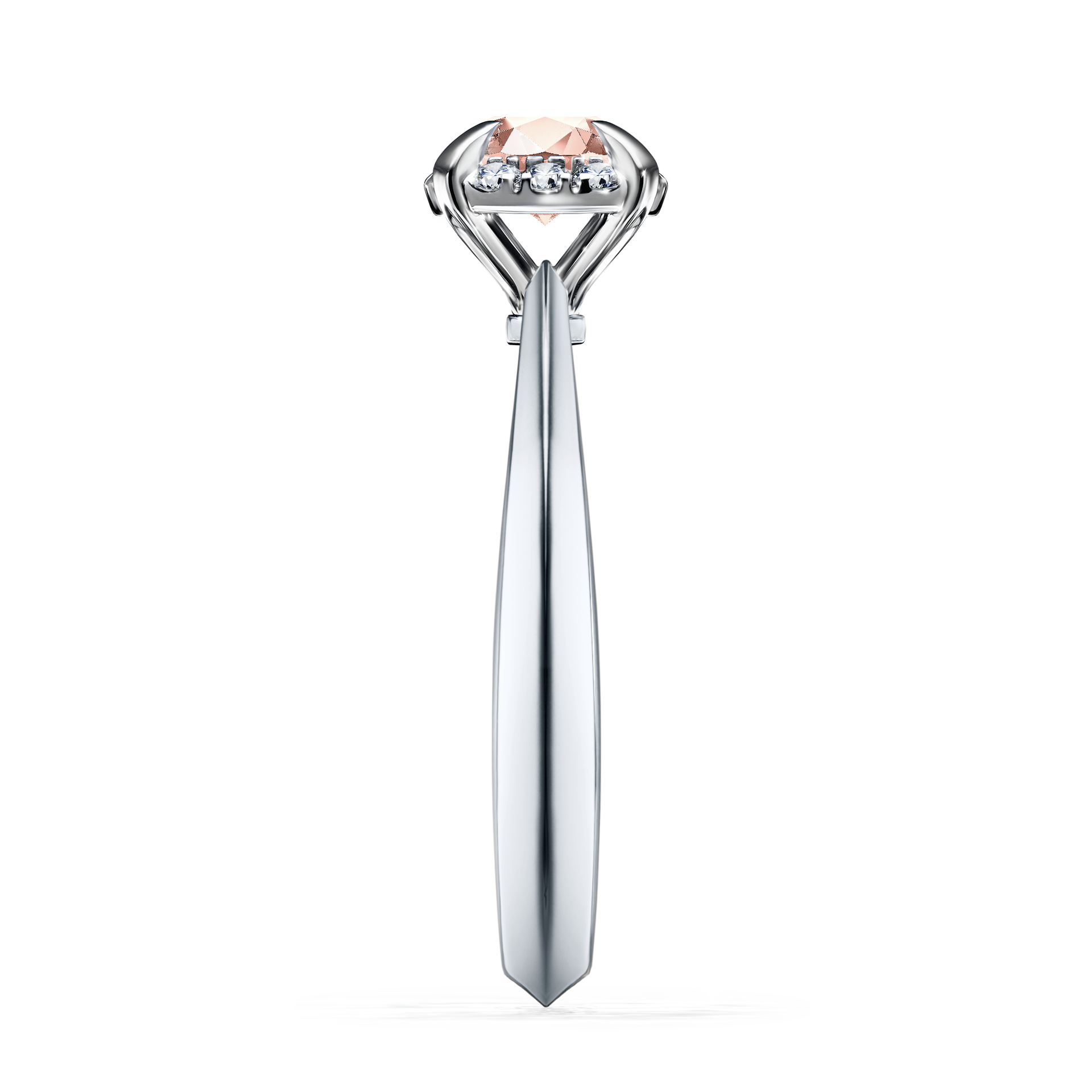 Pierścionek zaręczynowy My Beauty z białego złota z morganitem 0,62CT