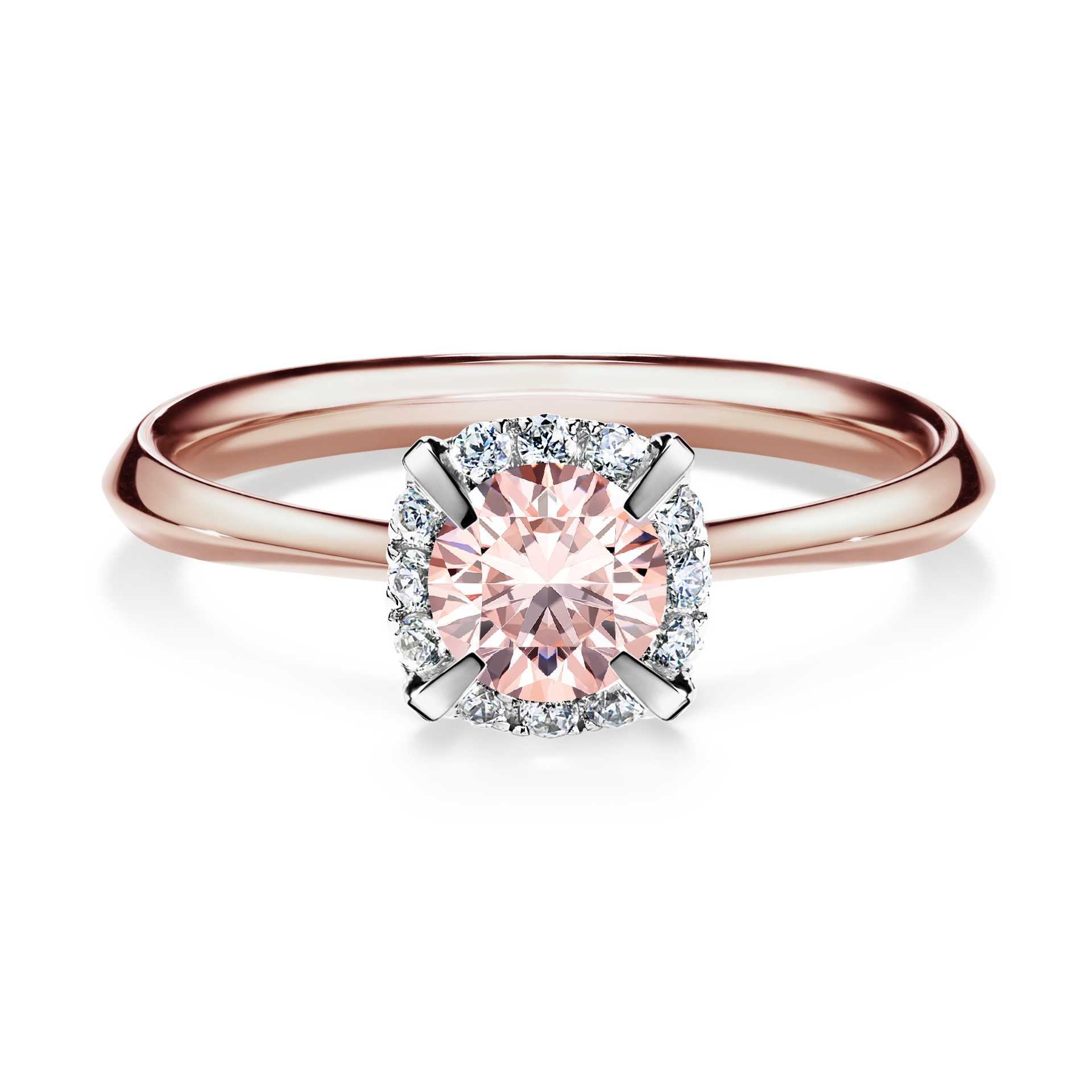 Pierścionek zaręczynowy My Beauty z różowego złota z morganitem 0,62CT