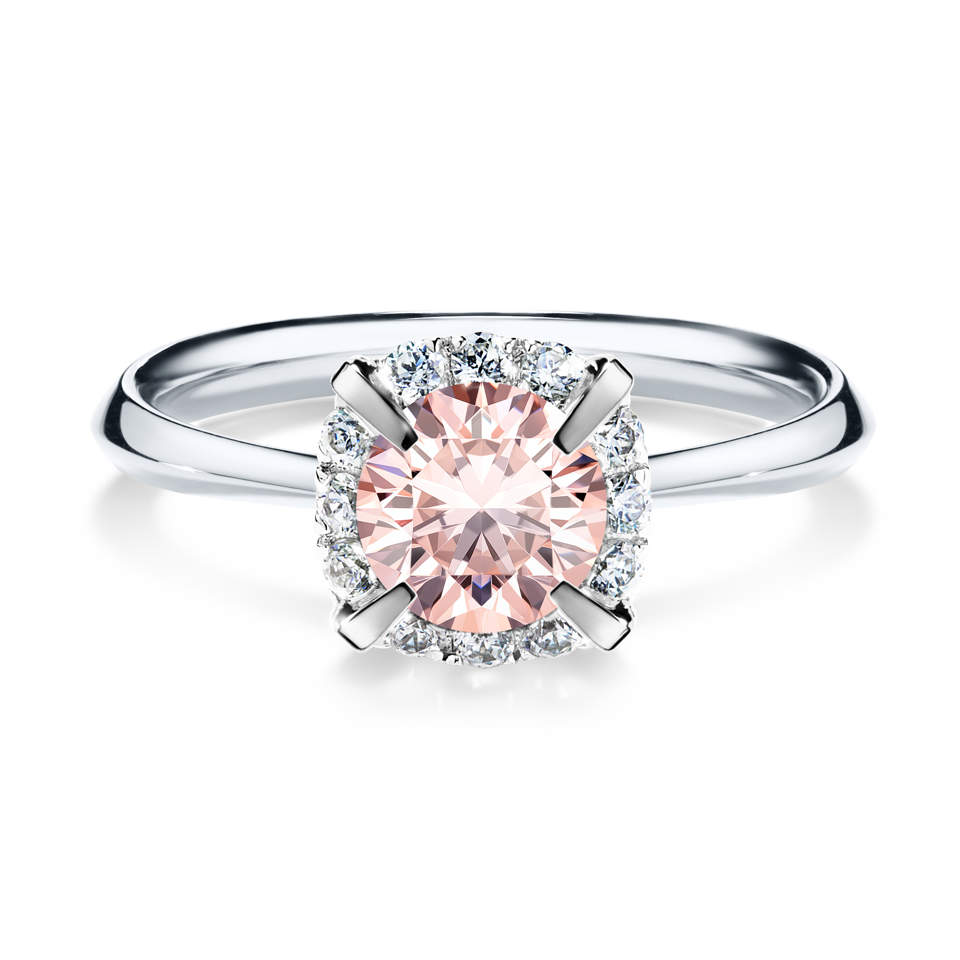 Pierścionek zaręczynowy My Beauty z białego złota z morganitem 0,98CT