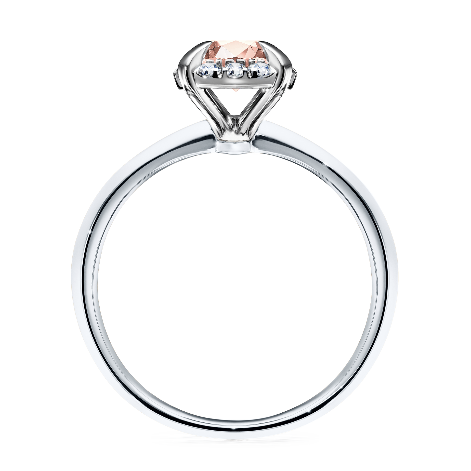 Pierścionek zaręczynowy My Beauty z białego złota z morganitem 0,98CT